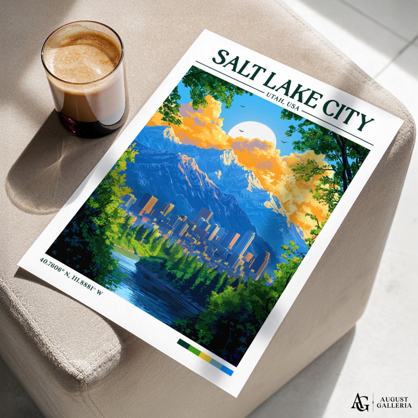 Salt Lake City Retro Travel Print