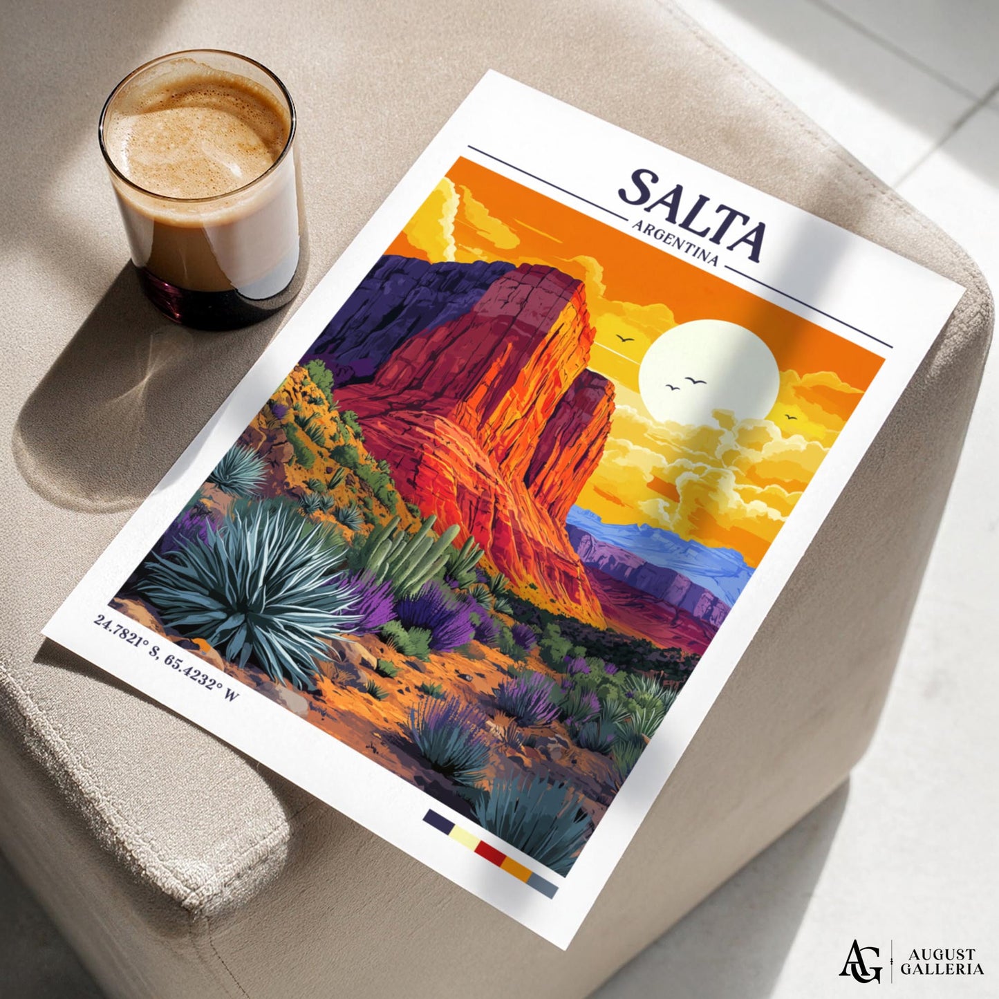 Salta Argentina Retro Travel Print