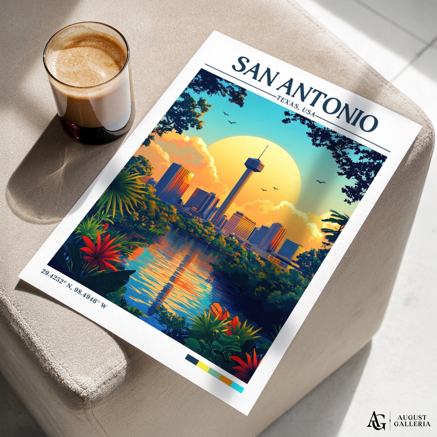 San Antonio Retro Travel Print