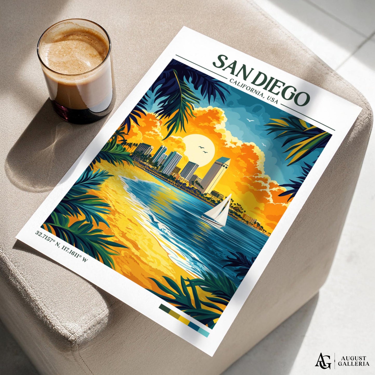 San Diego Retro Travel Print