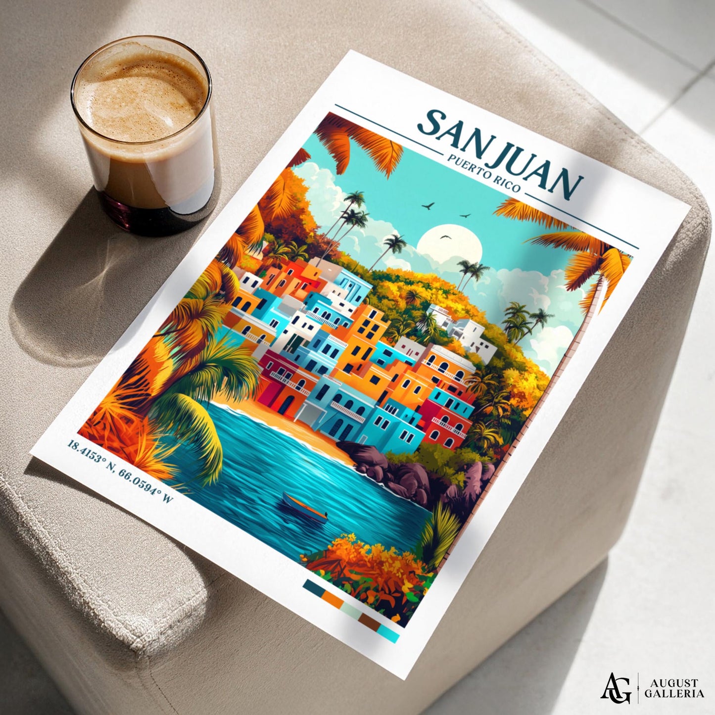 San Juan Retro Travel Print