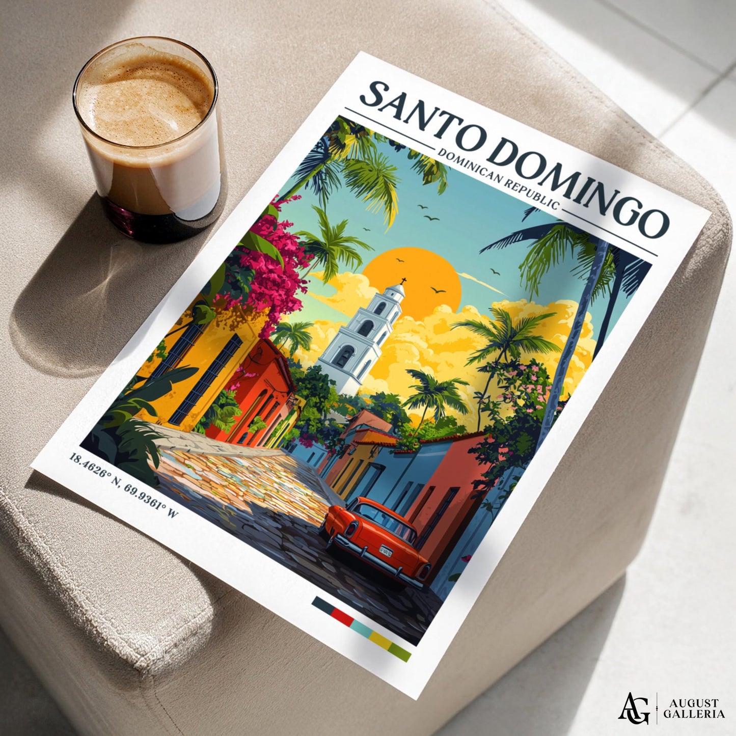Santo Domingo Retro Travel Print