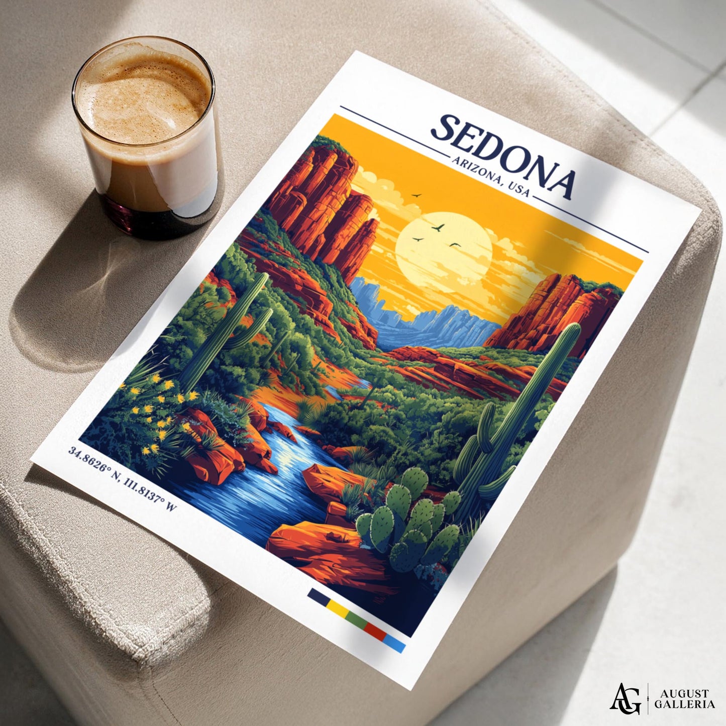 Sedona Arizona Retro Travel Print