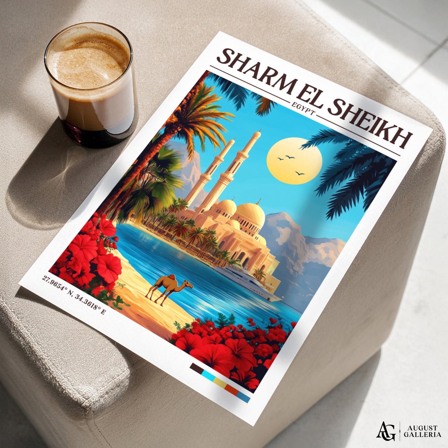 Sharm El Sheikh Retro Travel Print