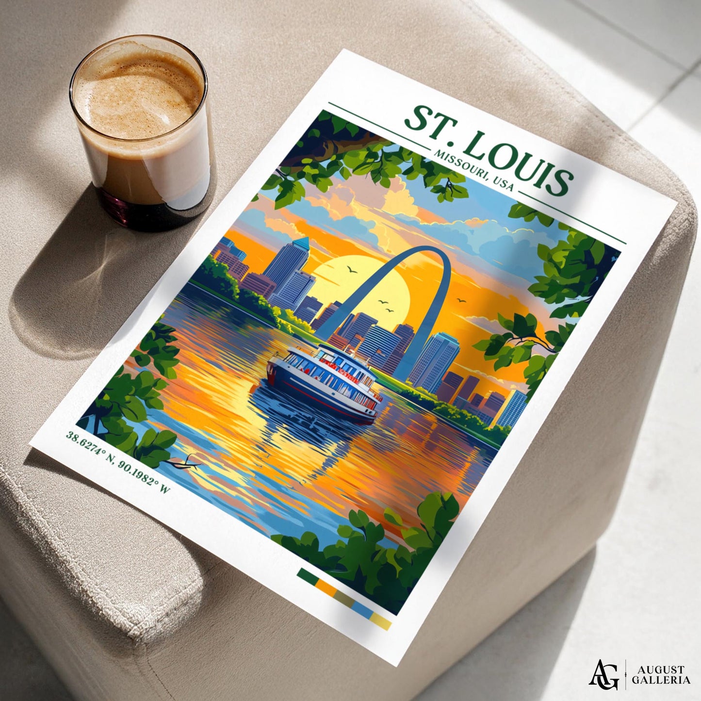 St. Louis Missouri Retro Travel Print