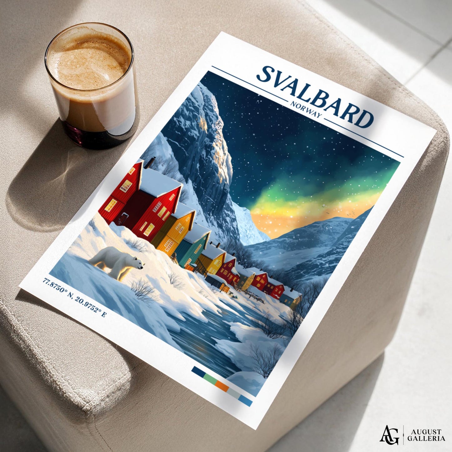 Svalbard Retro Travel Print