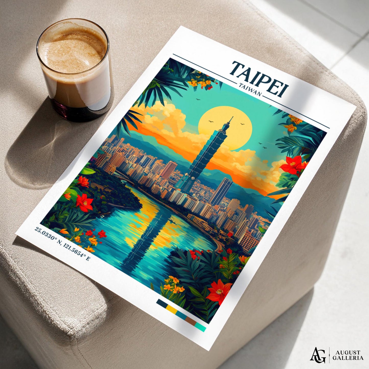 Taipei Retro Travel Print