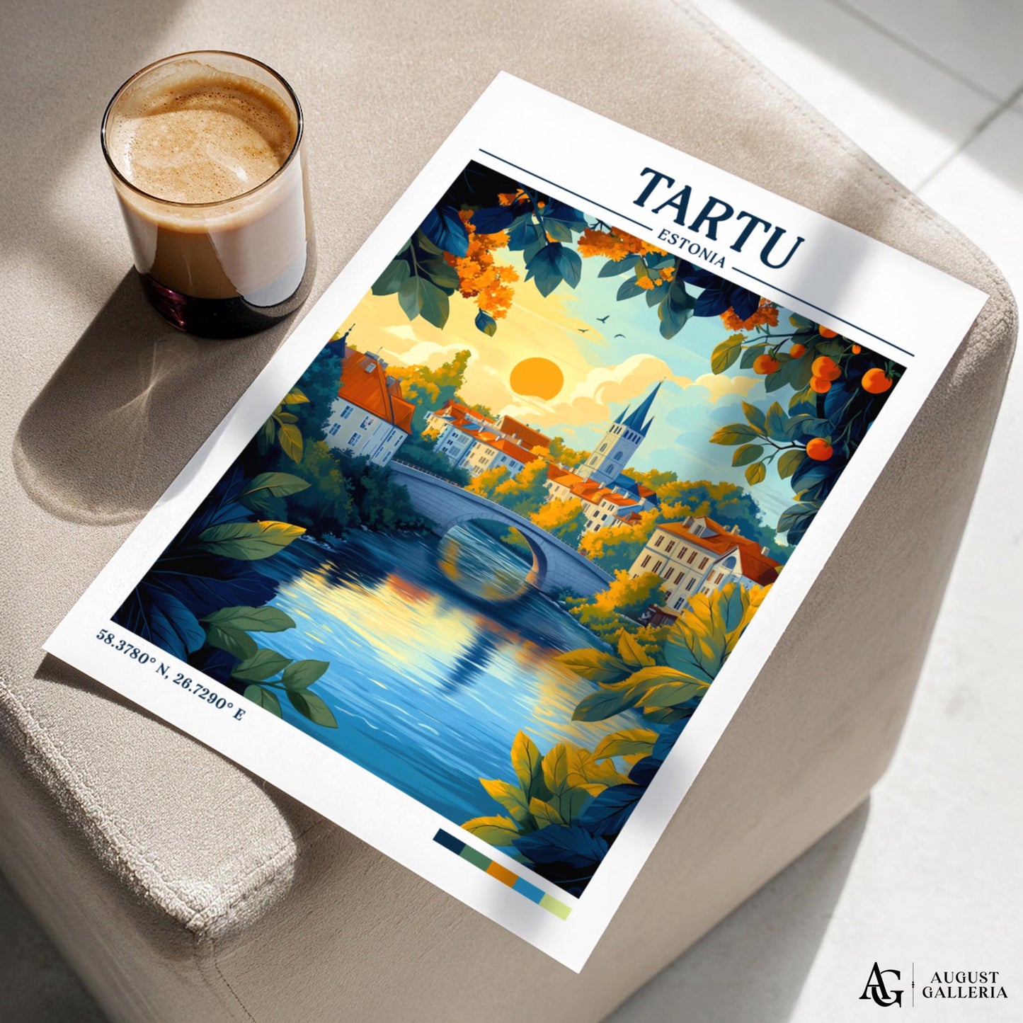 Tartu Estonia Retro Travel Print