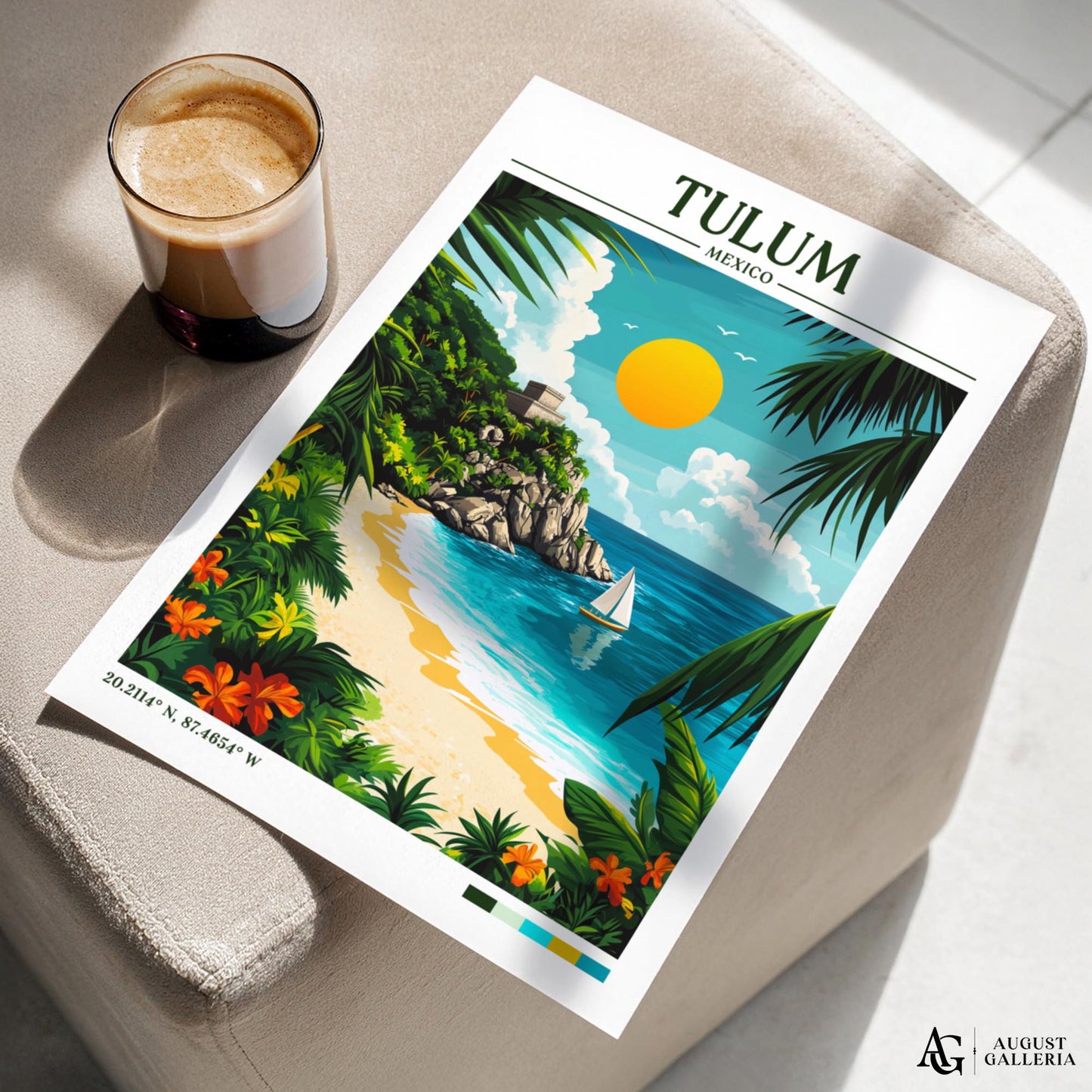 Tulum Mexico Travel Print