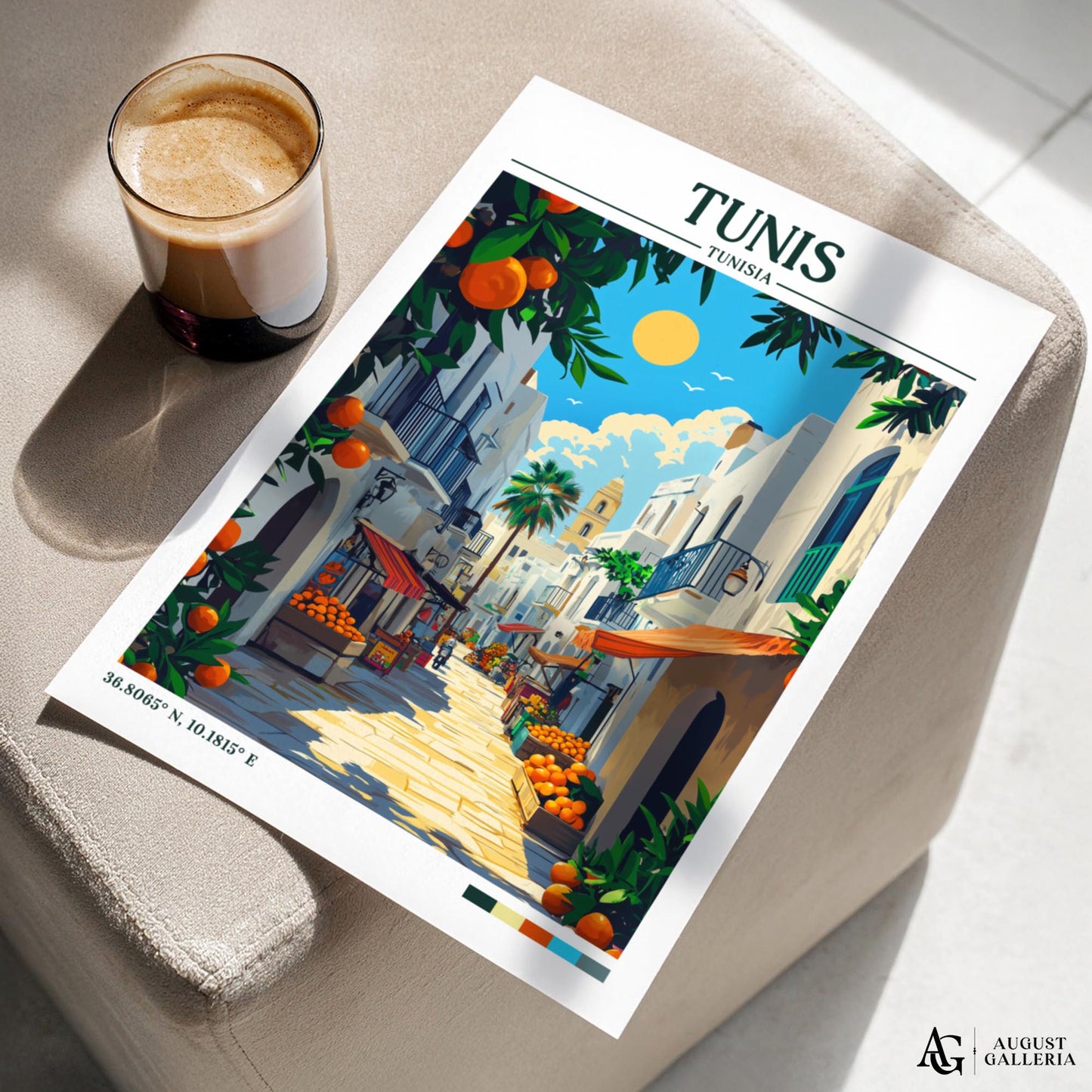 Tunis Retro Travel Print