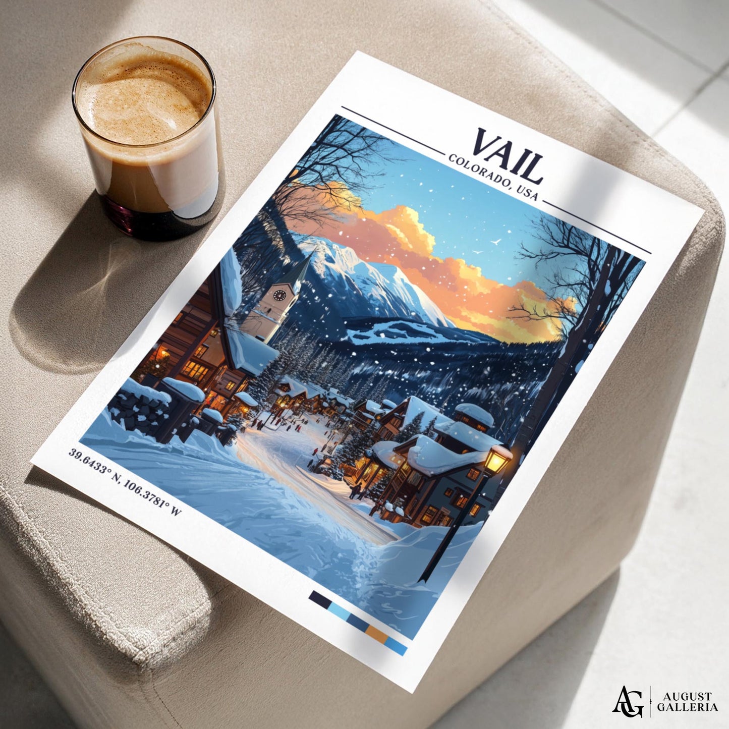 Vail Colorado Retro Travel Print