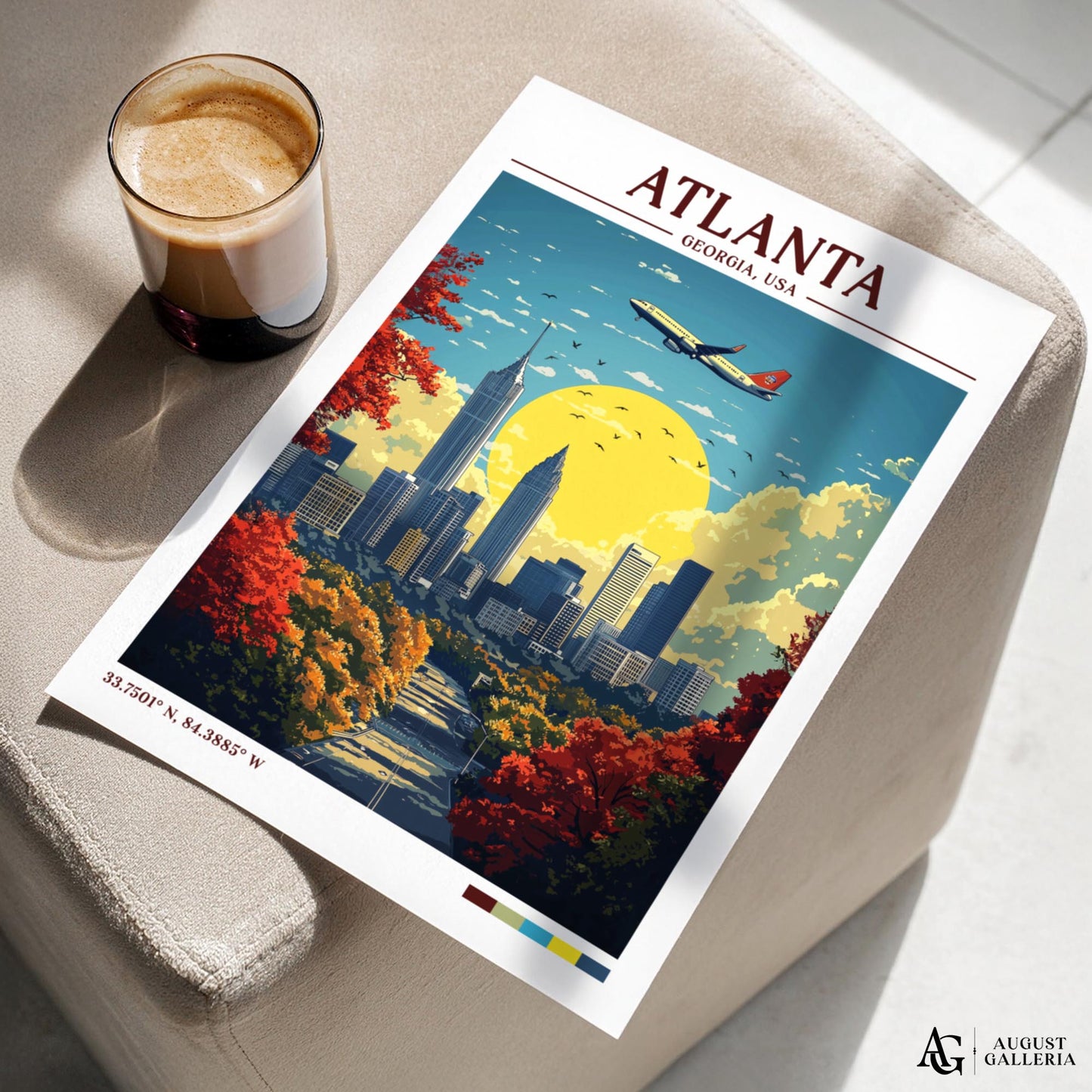 Atlanta Georgia Retro Travel Print