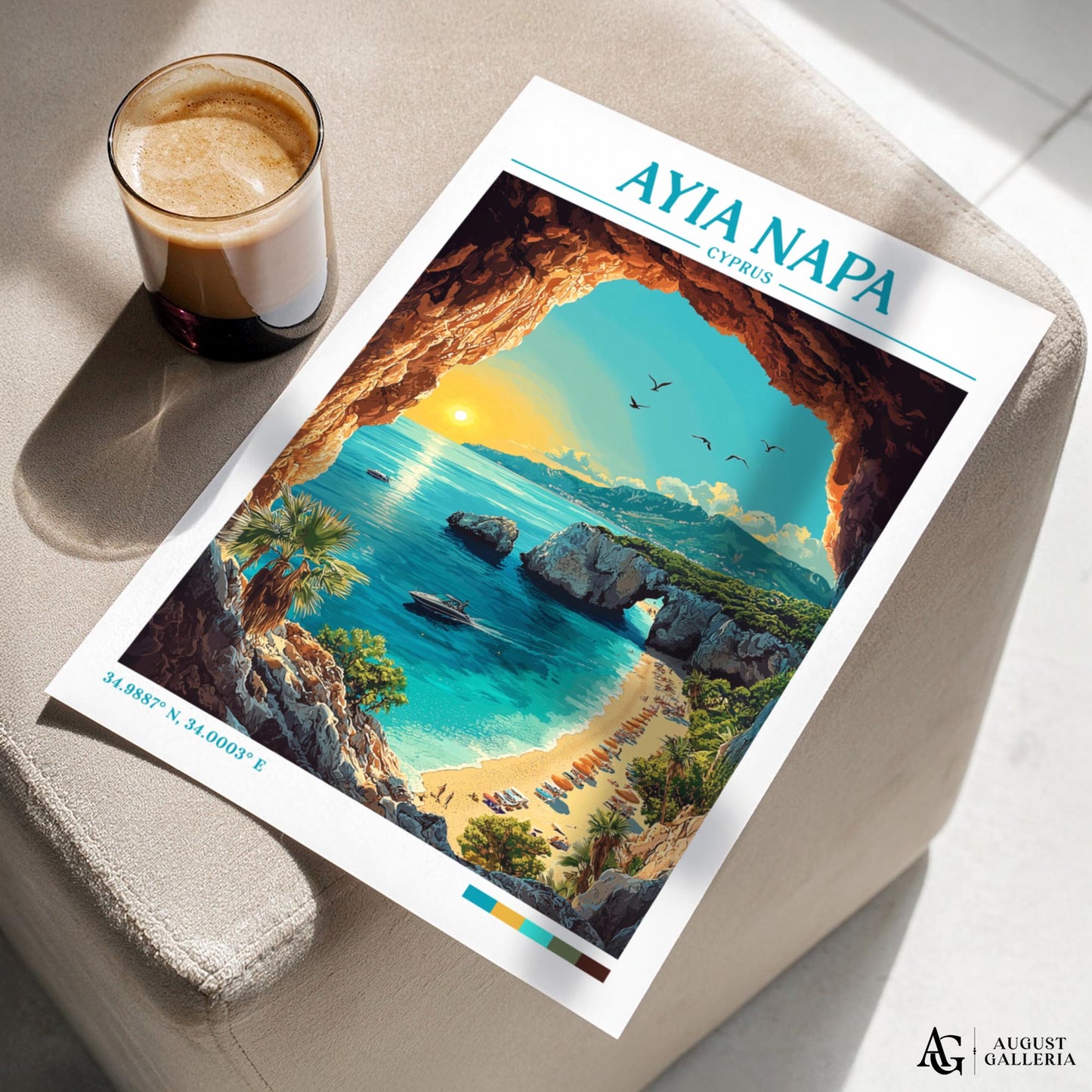 Ayia Napa Retro Travel Print