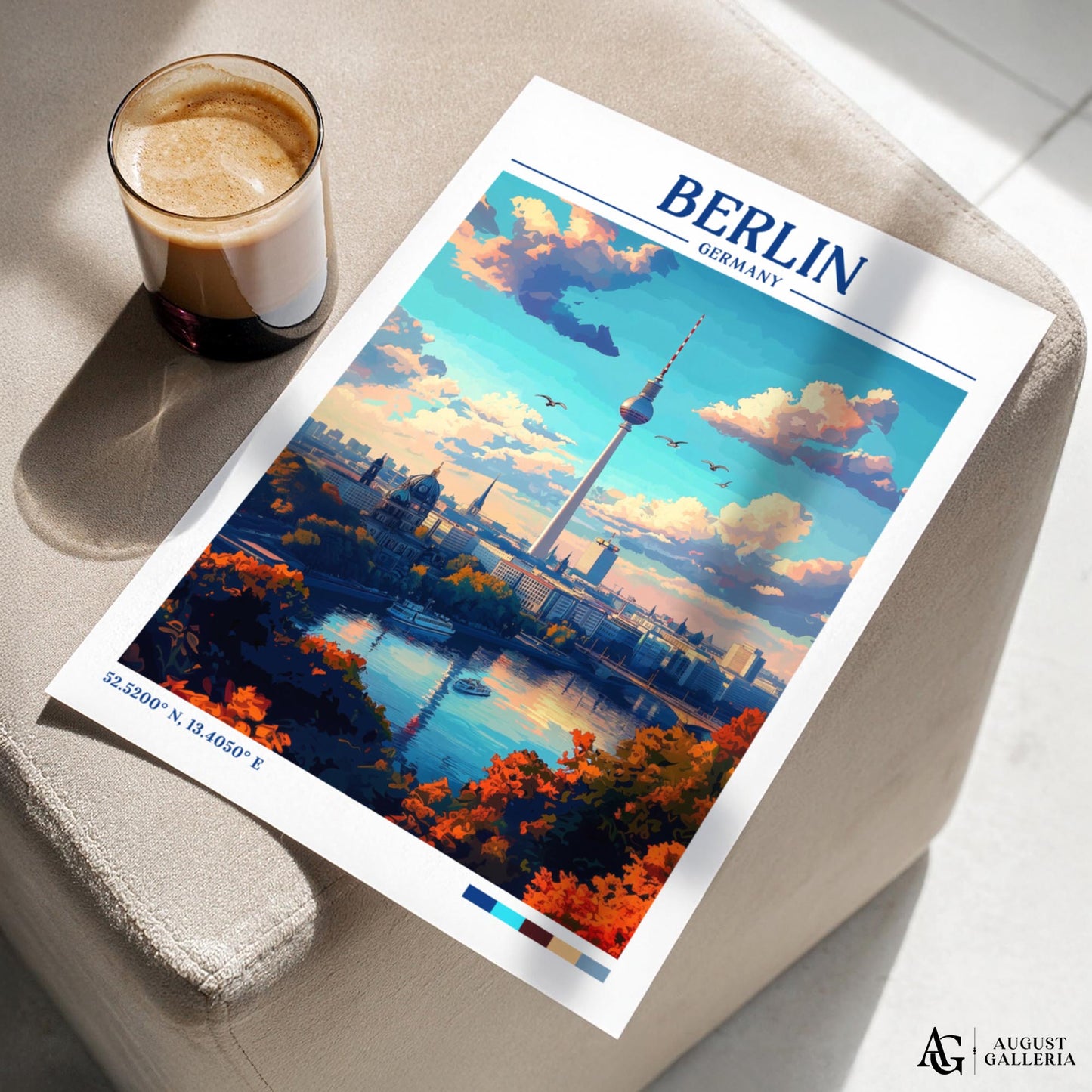Berlin Germany Retro Travel Print