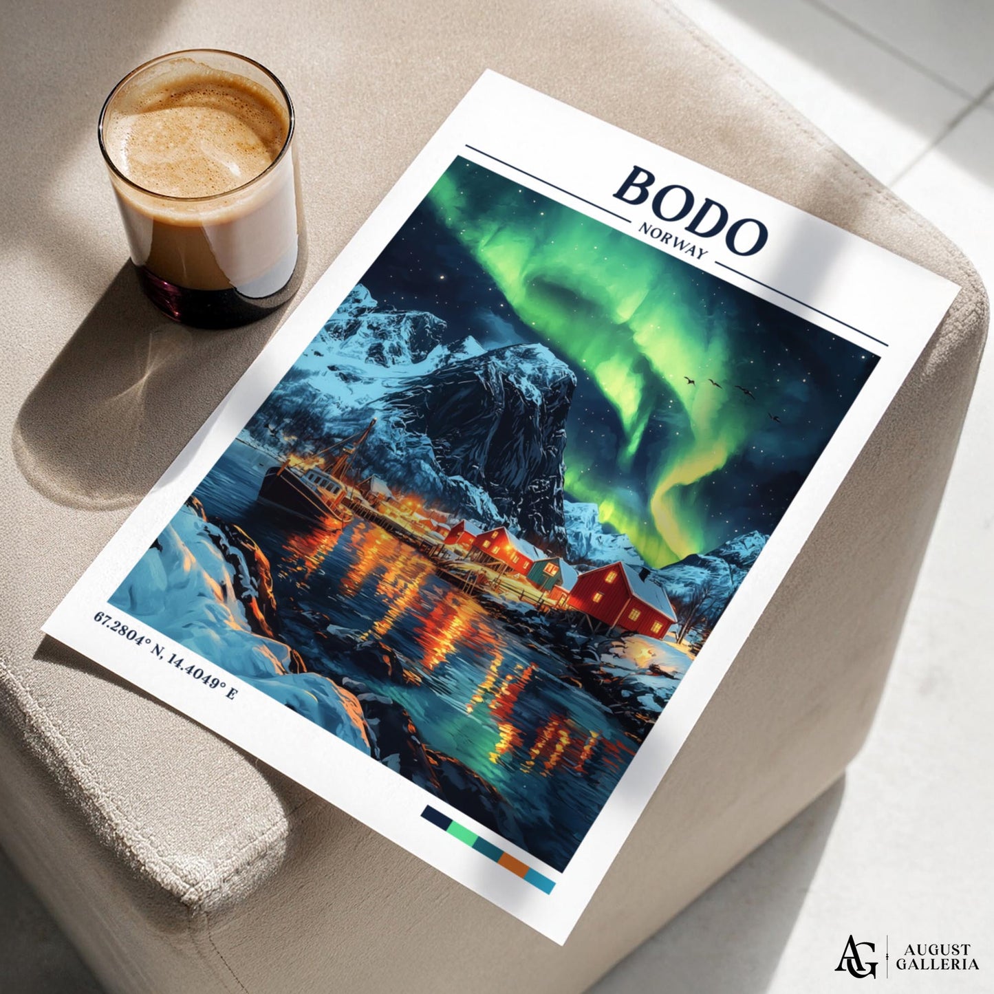 Bodo Norway Retro Travel Print