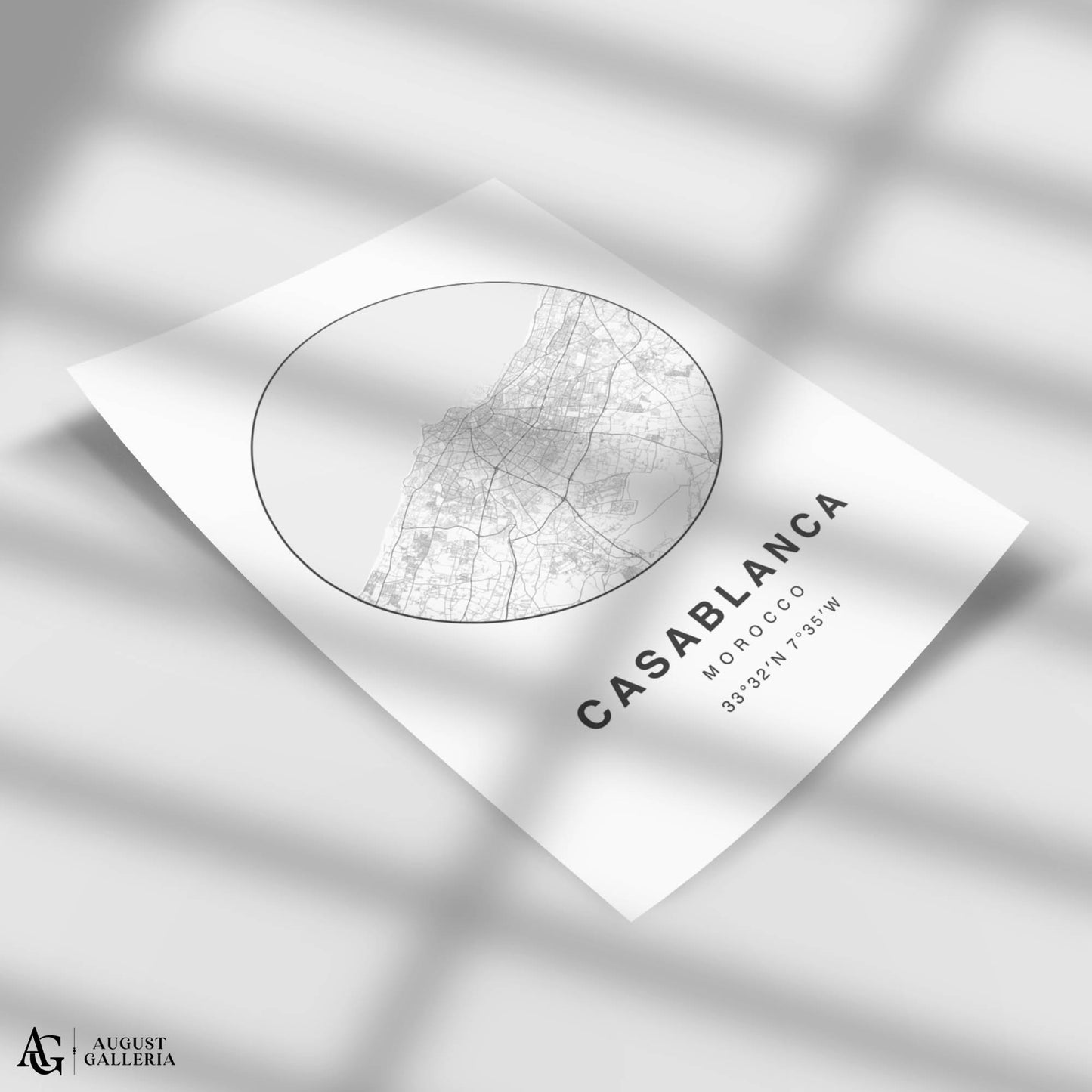 Casablanca Minimalist Map