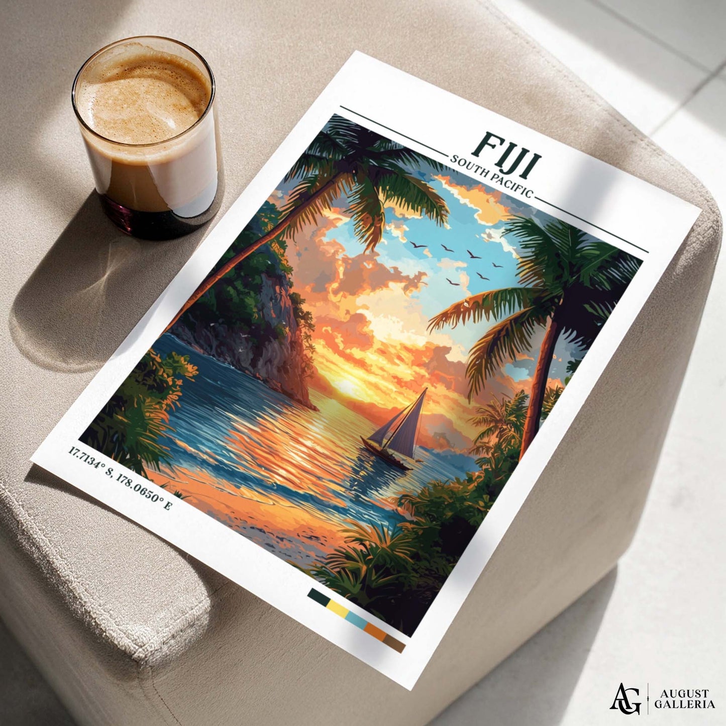 Fiji Retro Travel Print
