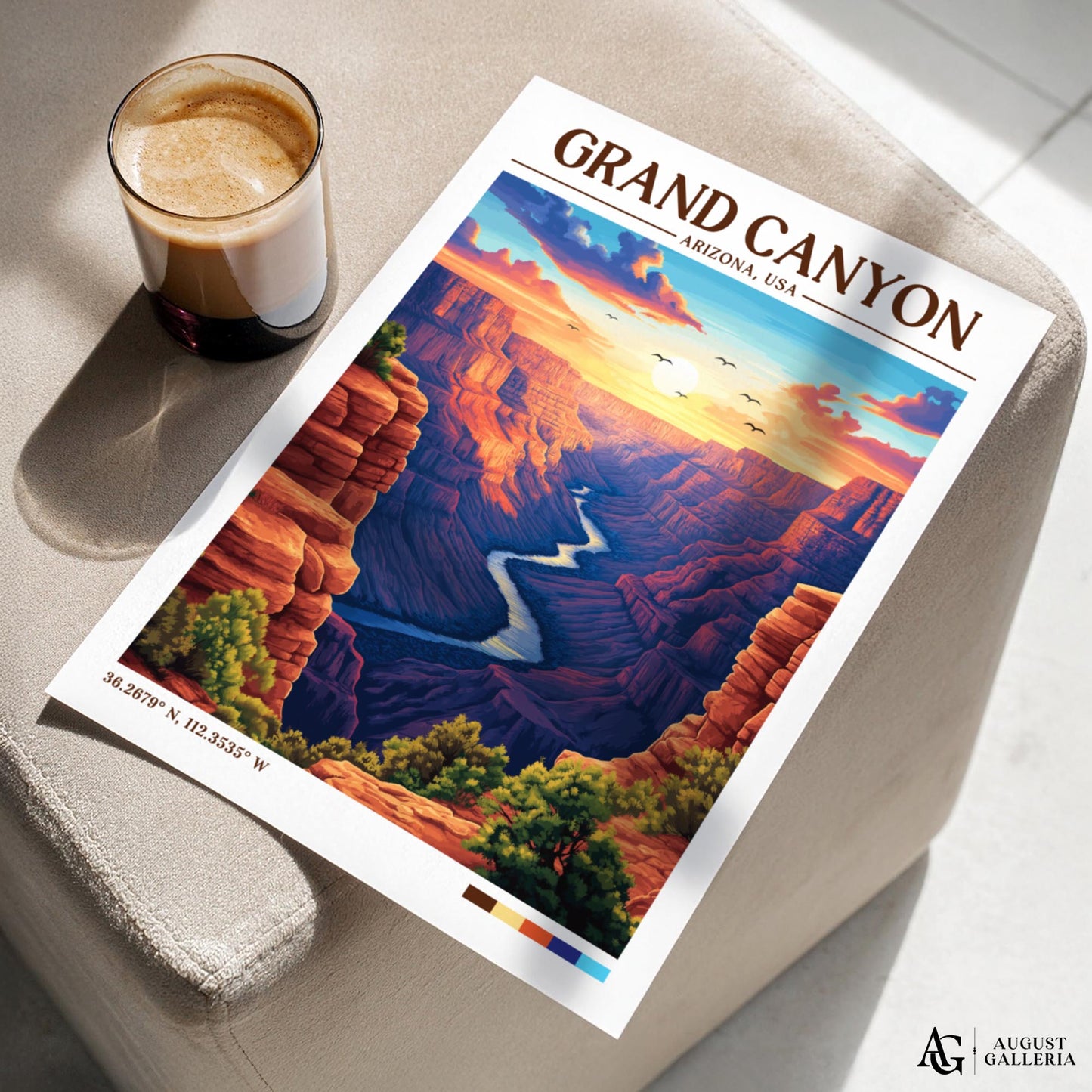Grand Canyon Retro Travel Print