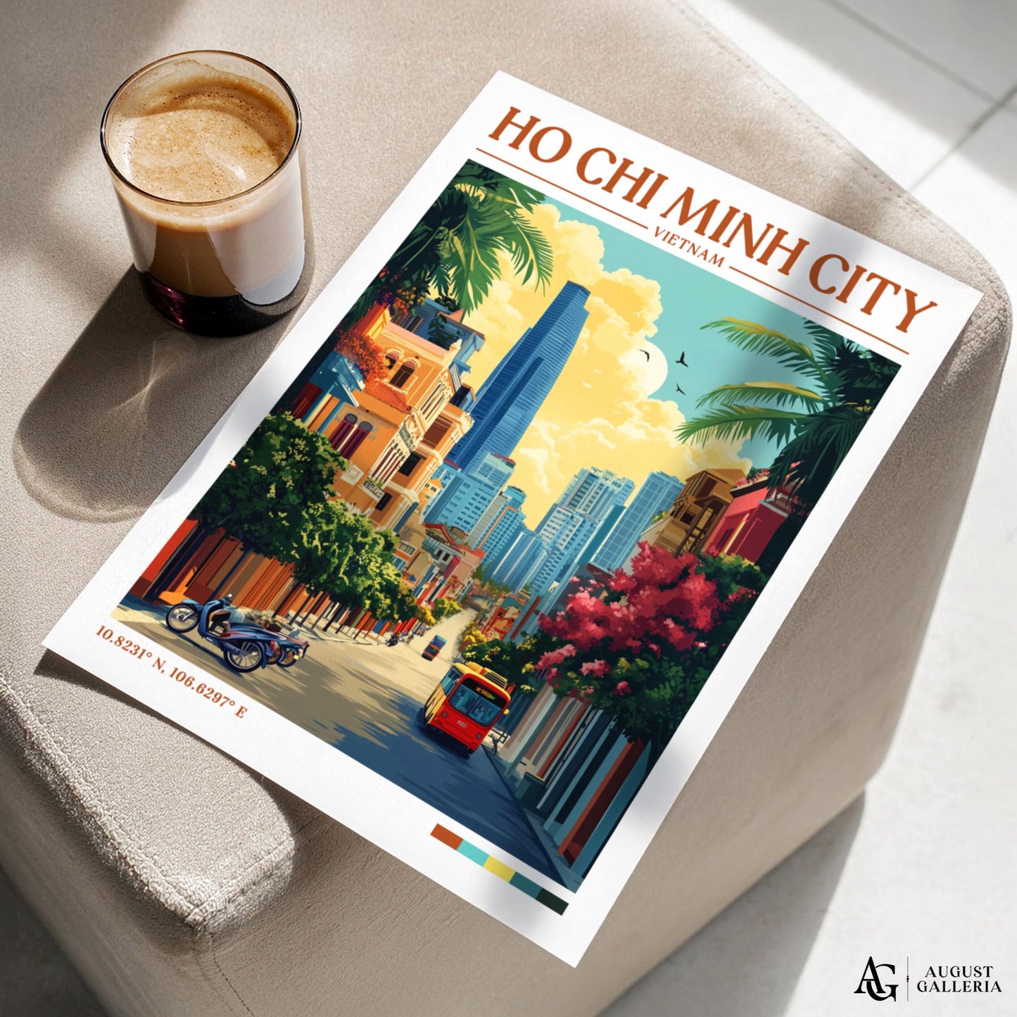 Ho Chi Minh City Retro Travel Print