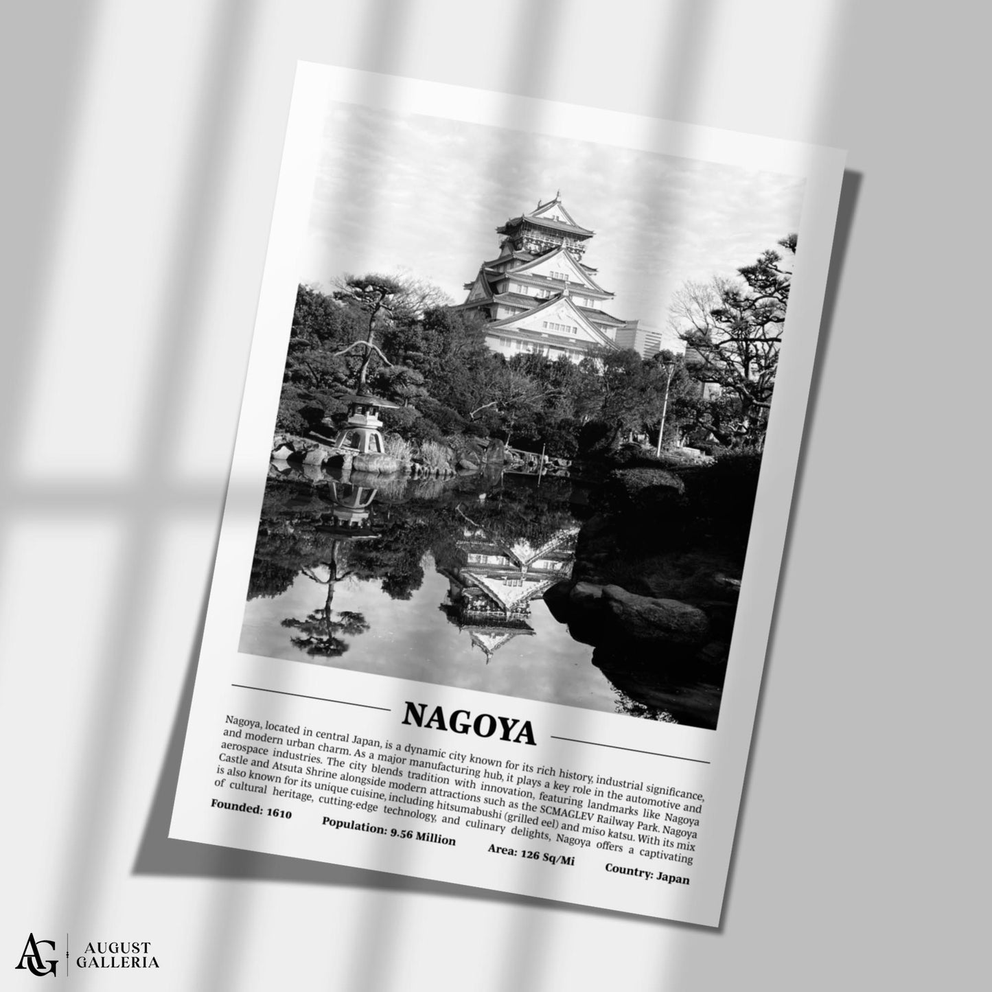 Nagoya Black & White City Print