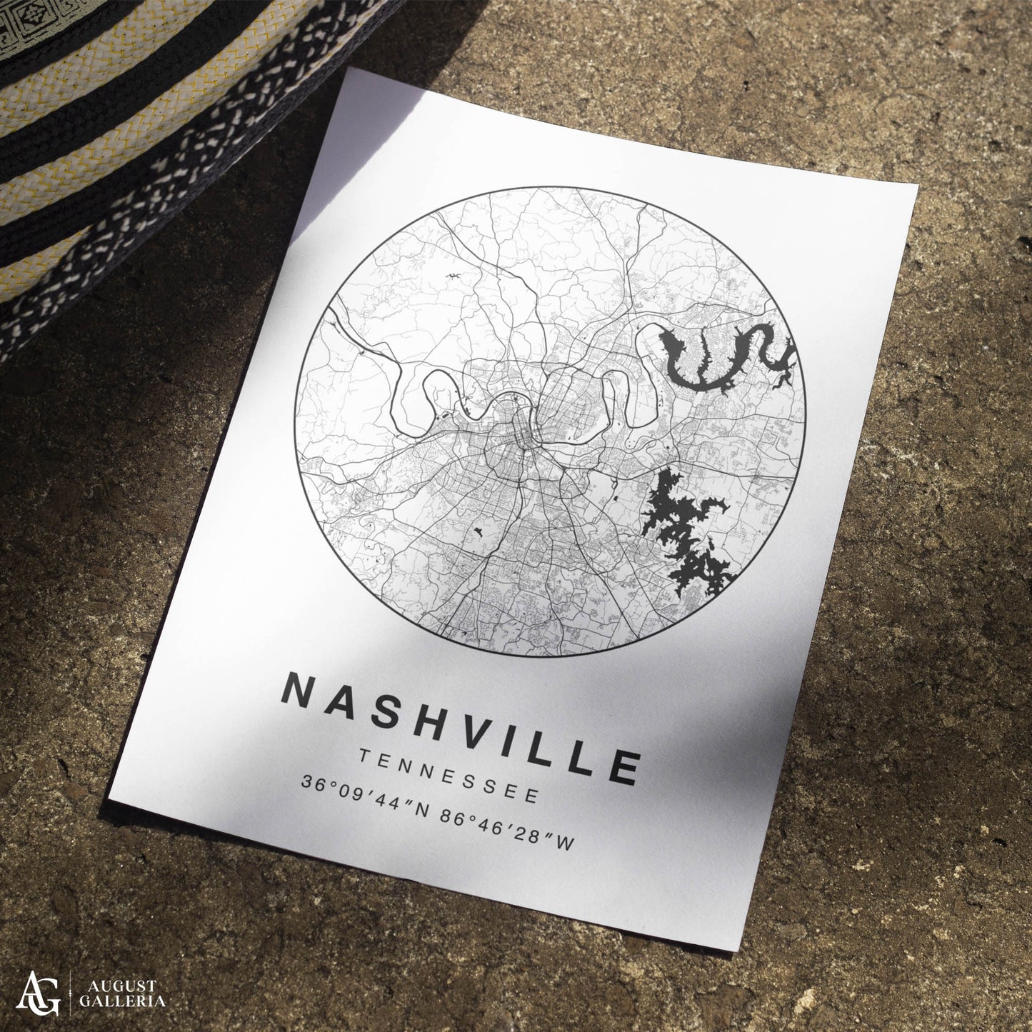 Nashville Minimalist Map