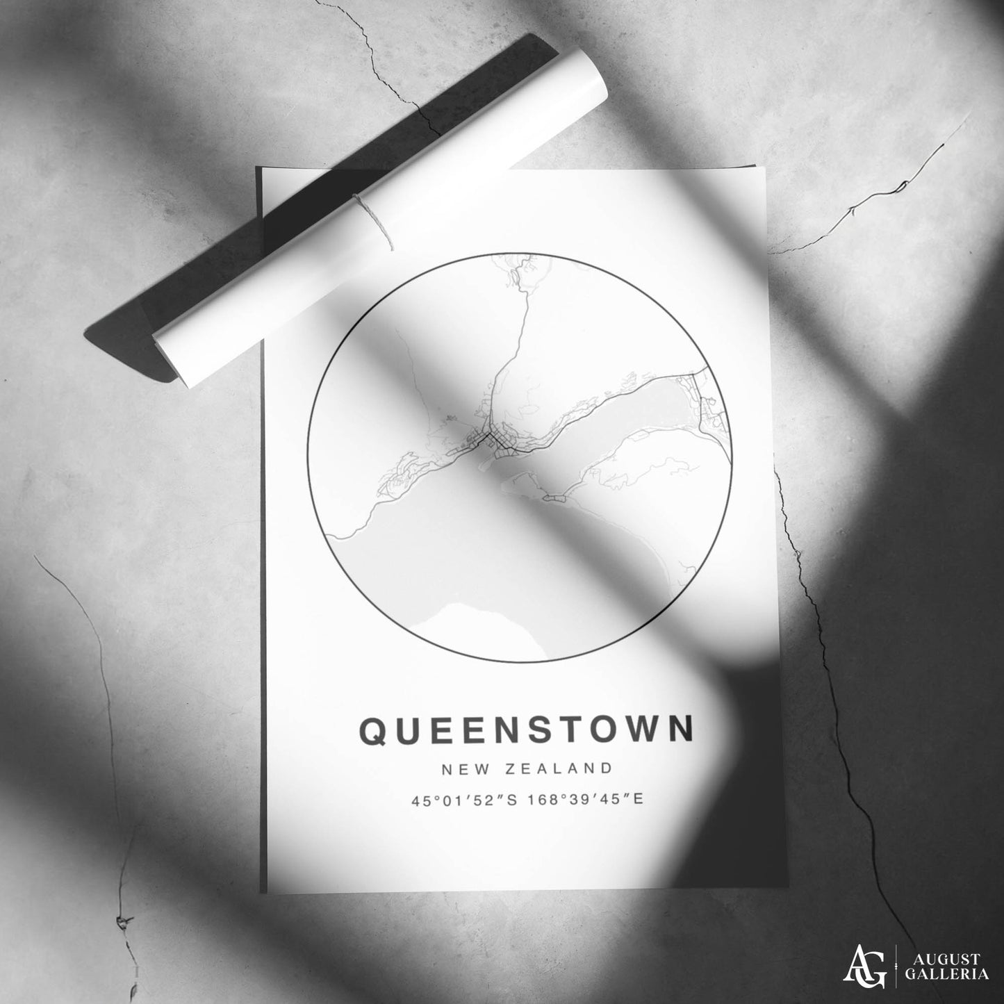 Queenstown Minimalist Map