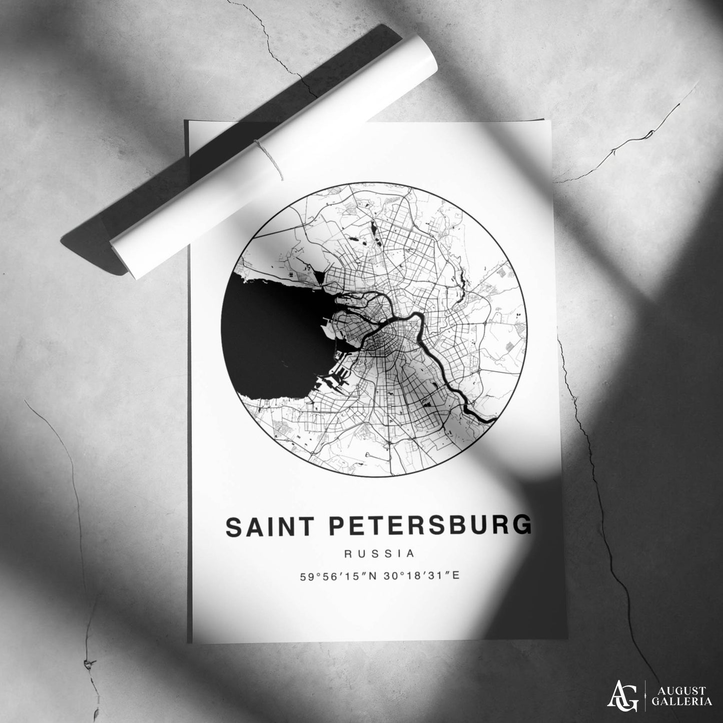 Saint Petersburg Minimalist Map