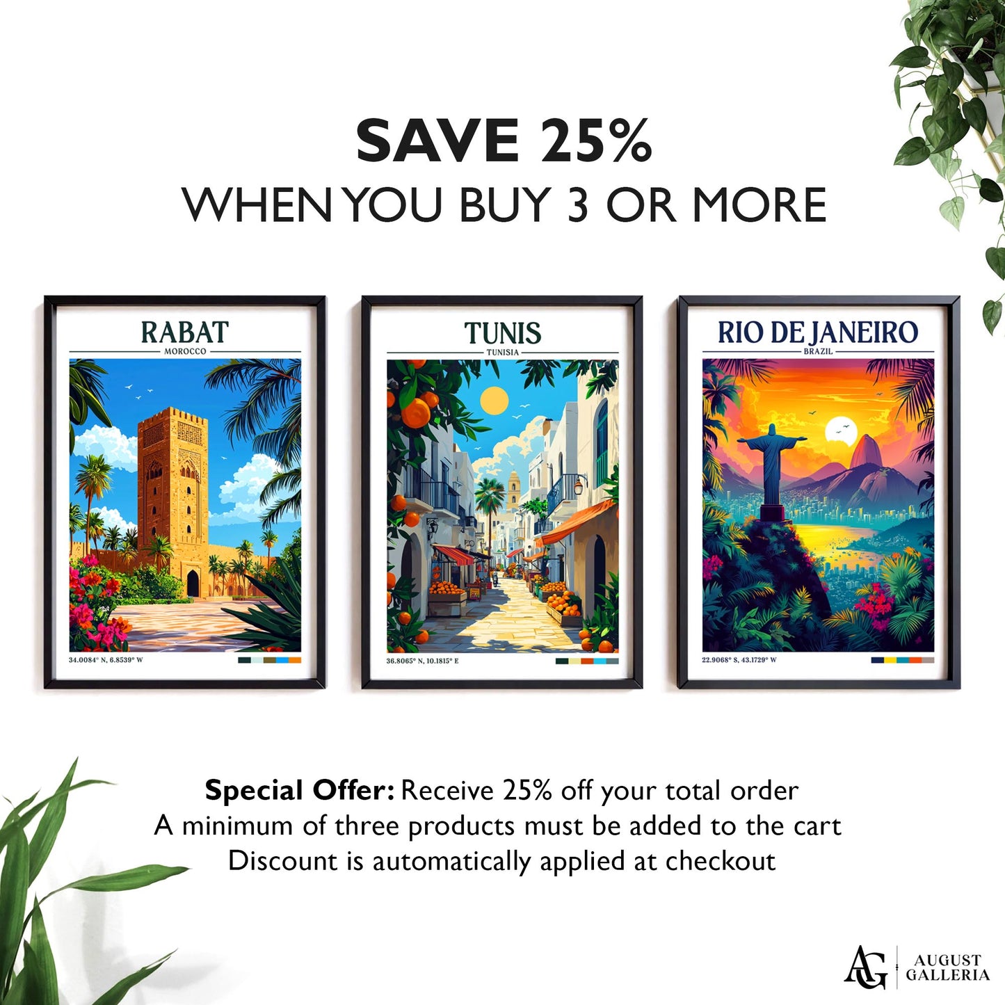 Tunis Retro Travel Print