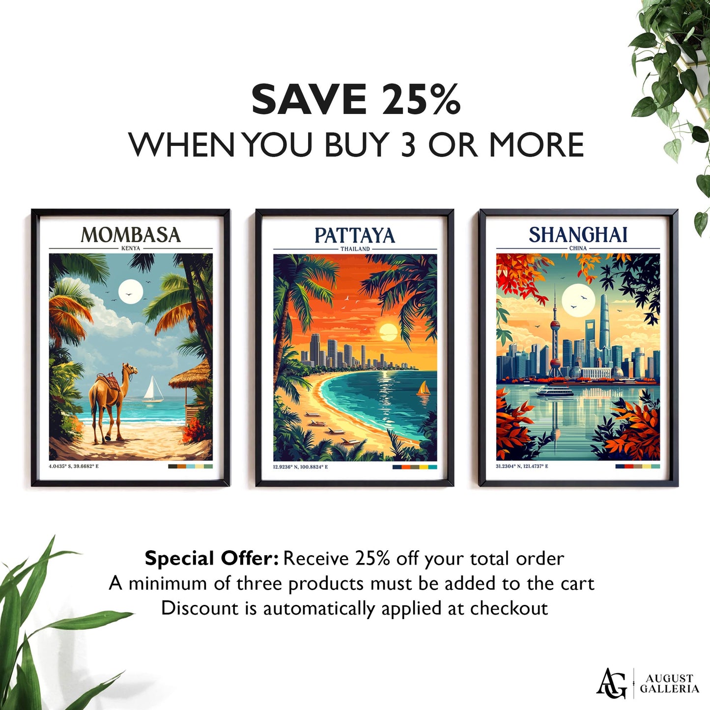 Pattaya Thailand Retro Travel Print