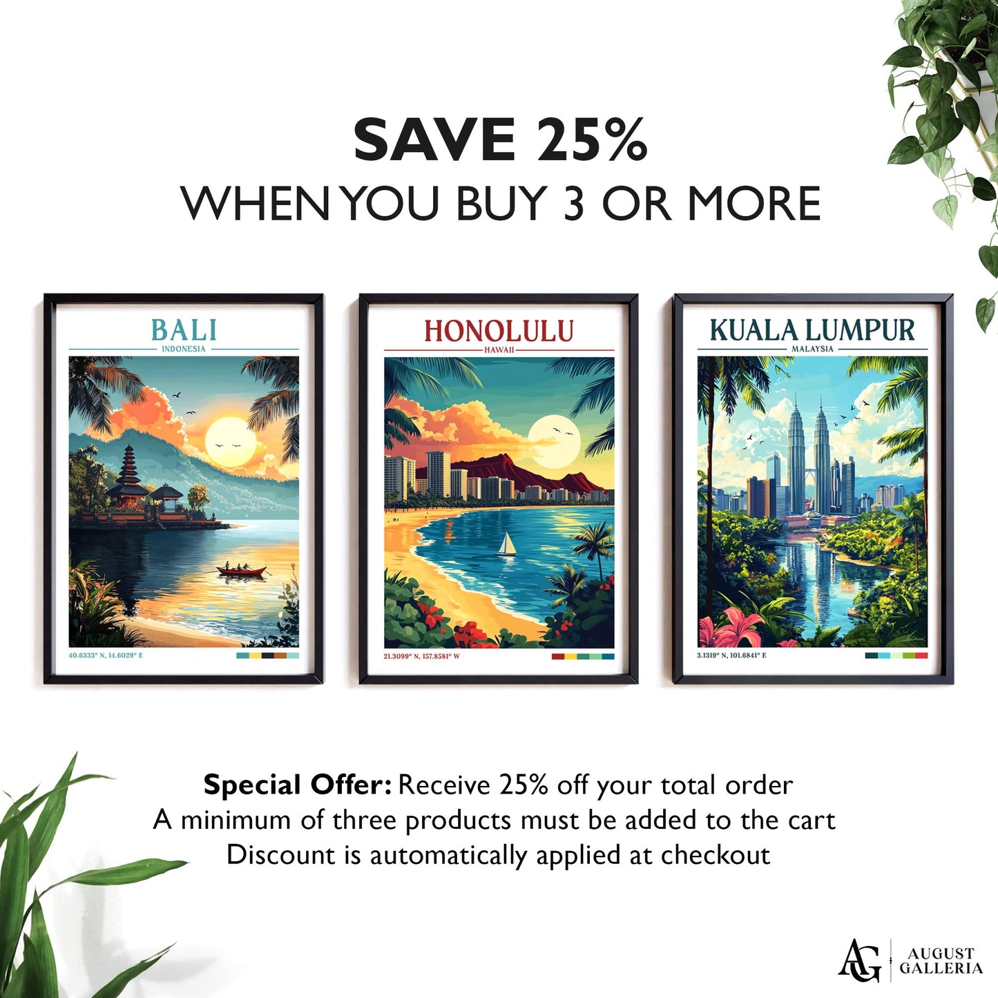Honolulu Hawaii Retro Travel Print