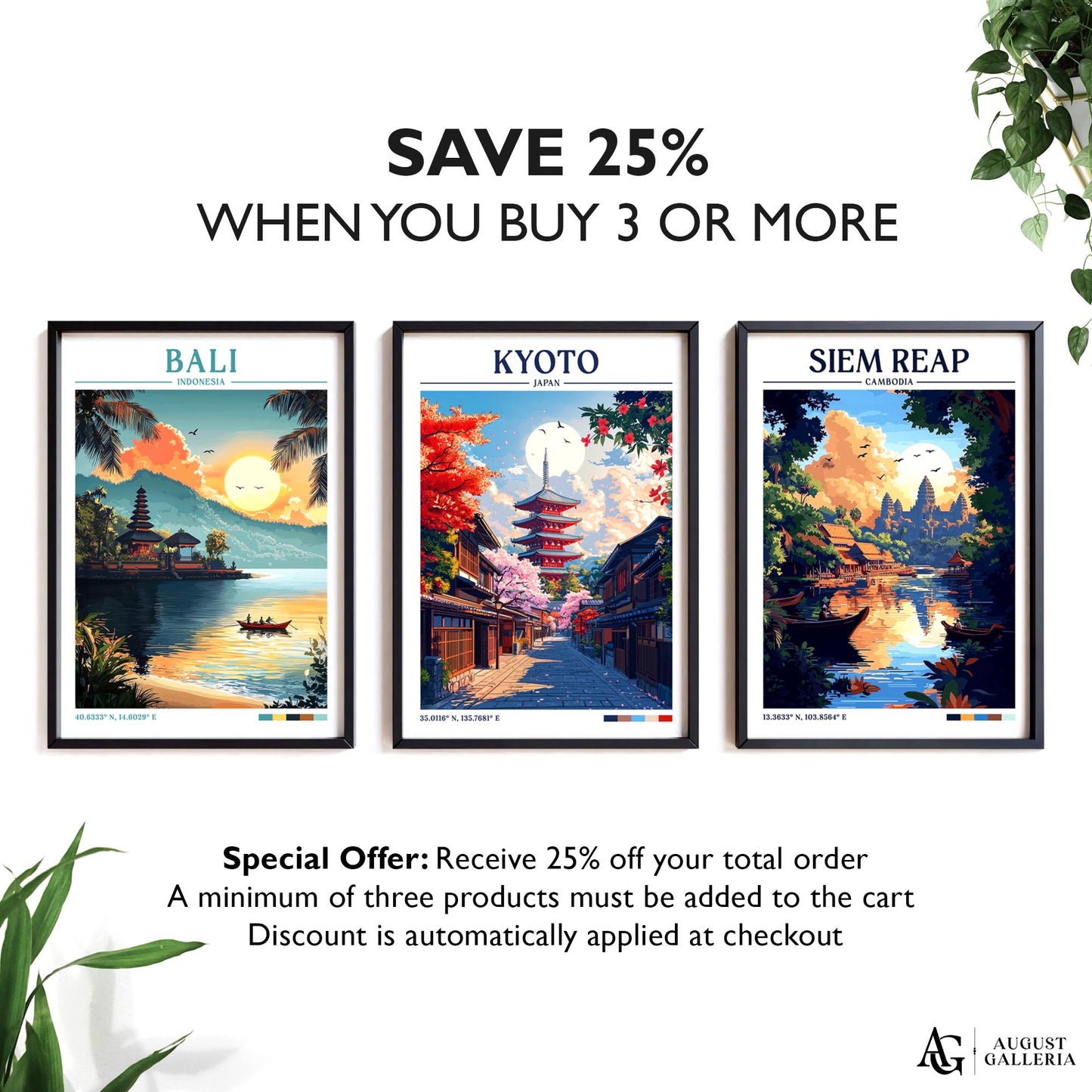 Kyoto Japan Retro Travel Print
