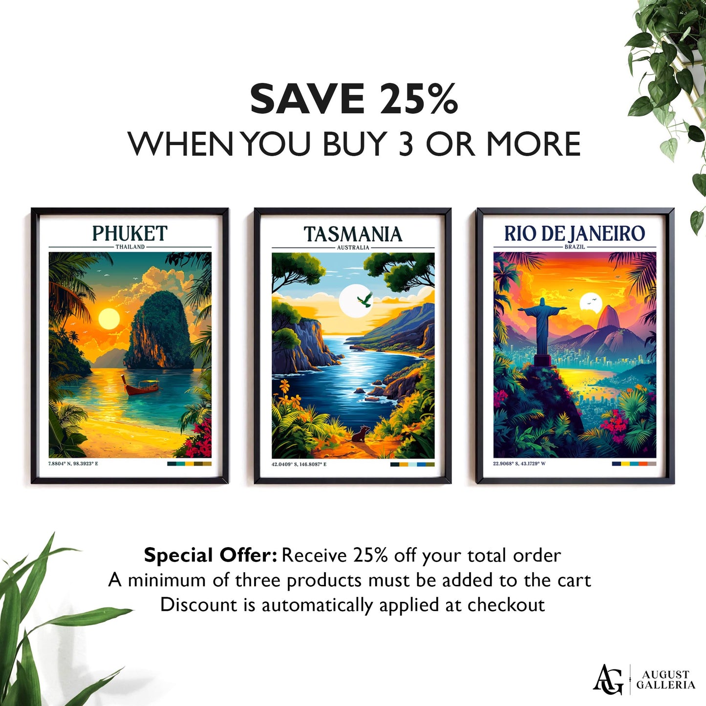 Tasmania Retro Travel Print