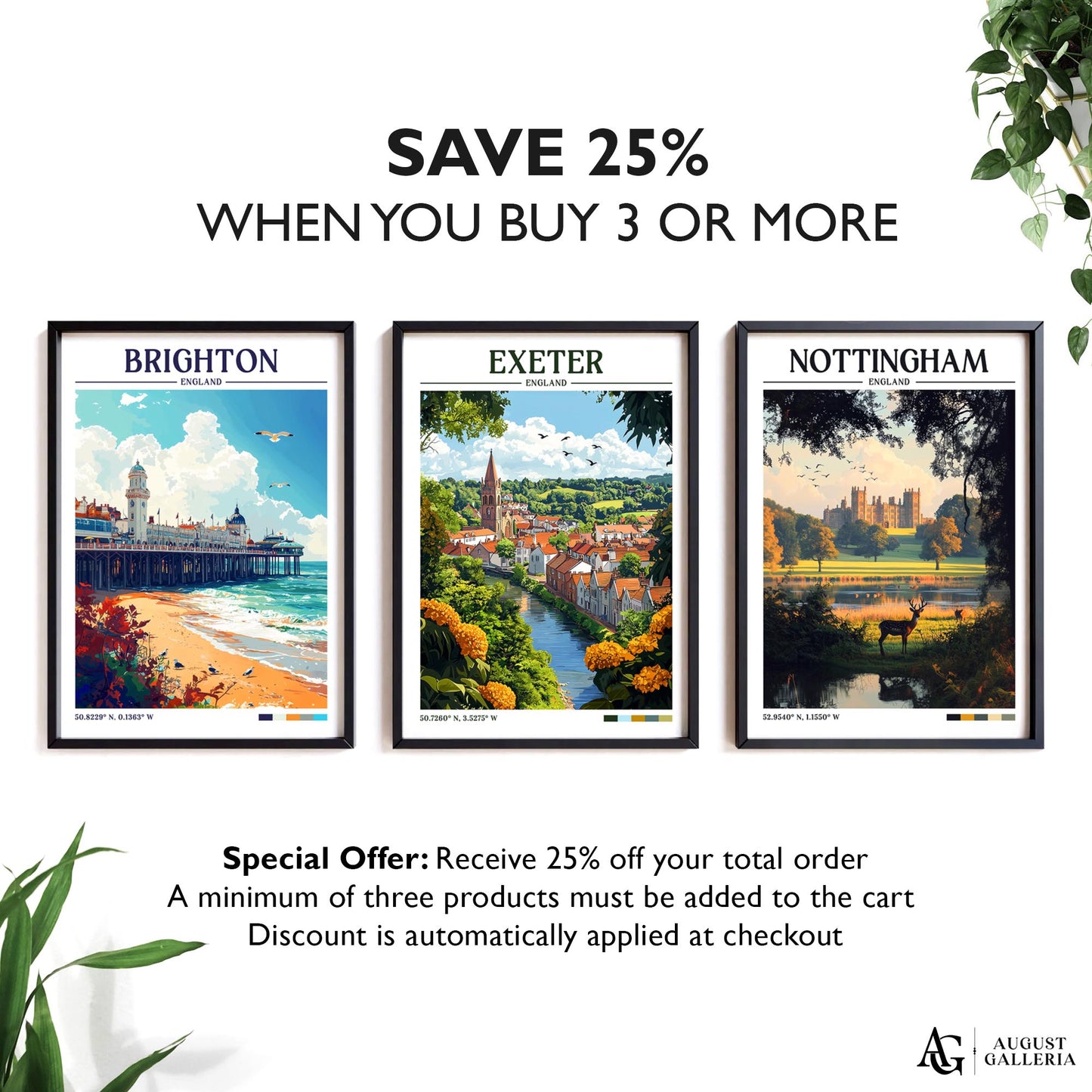 Exeter England Retro Travel Print