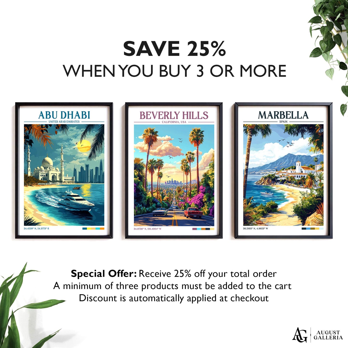 Beverly Hills Retro Travel Print