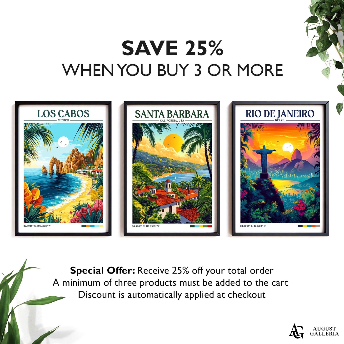 Santa Barbara Retro Travel Print