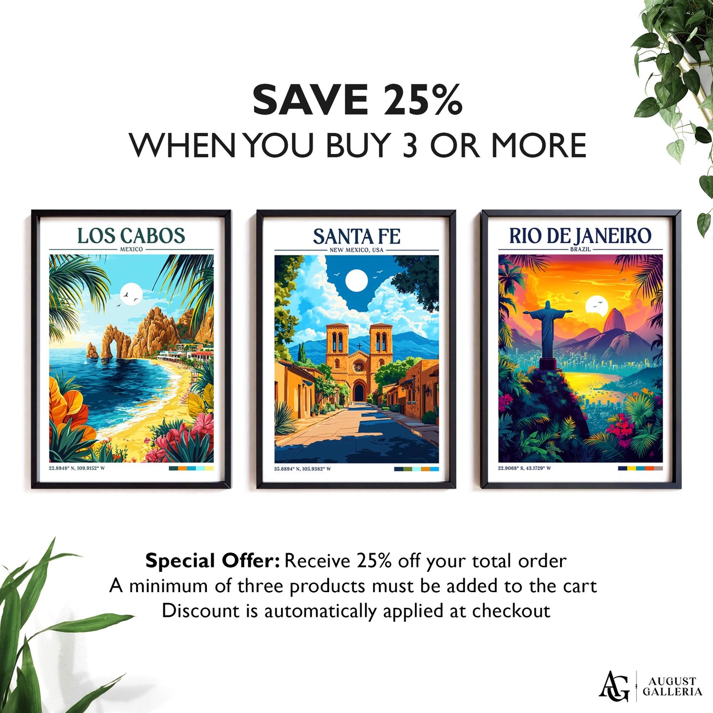 Santa Fe Retro Travel Print