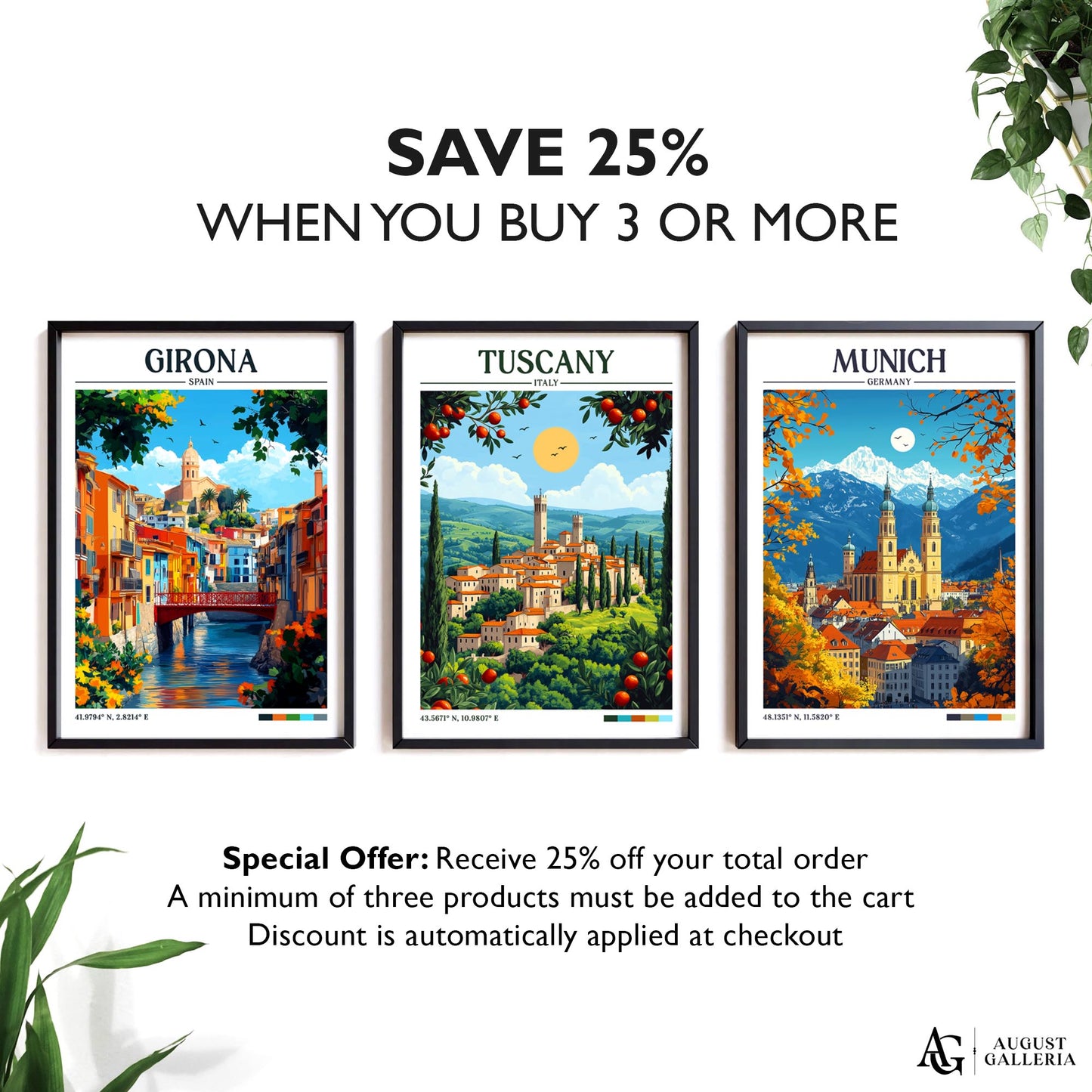 Tuscany Retro Travel Print