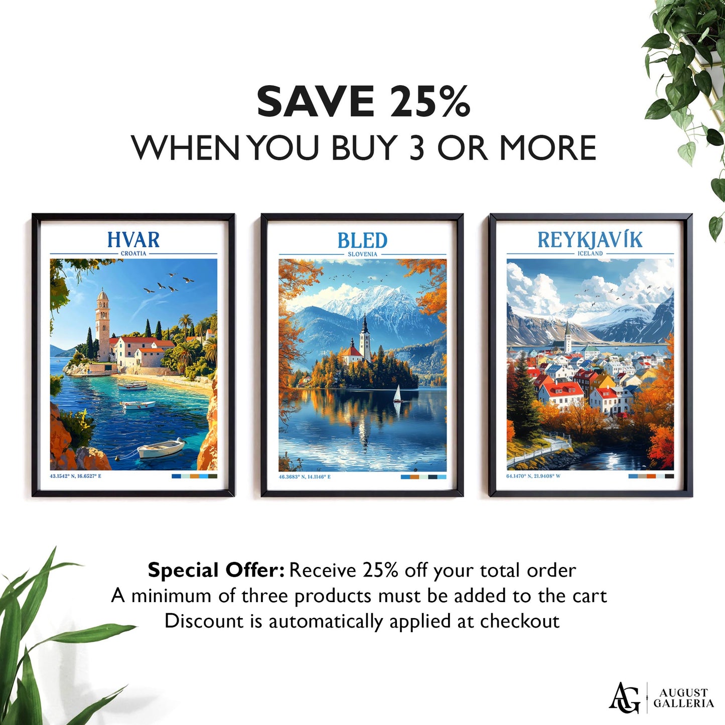 Bled Slovenia Retro Travel Print