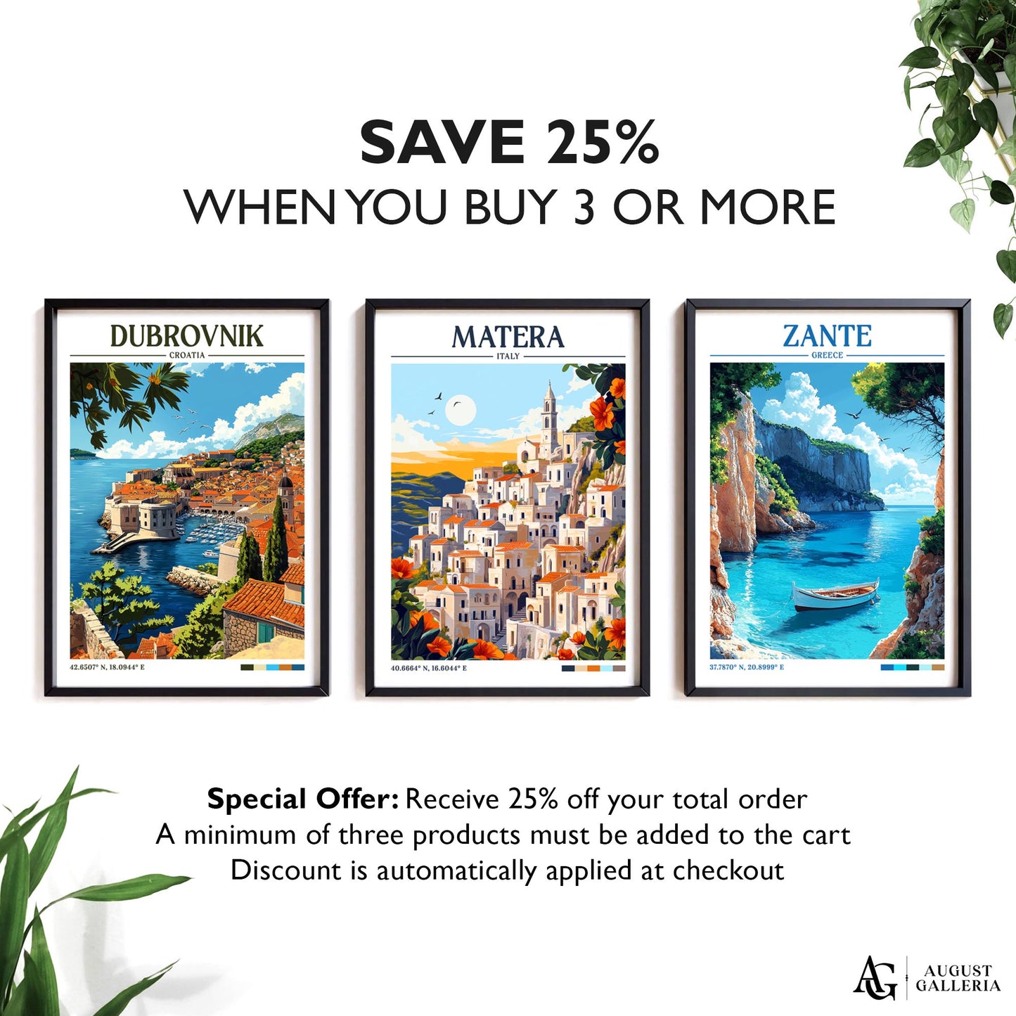 Matera Italy Retro Travel Print