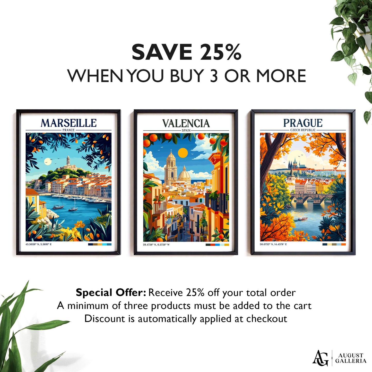 Valencia Spain Retro Travel Print