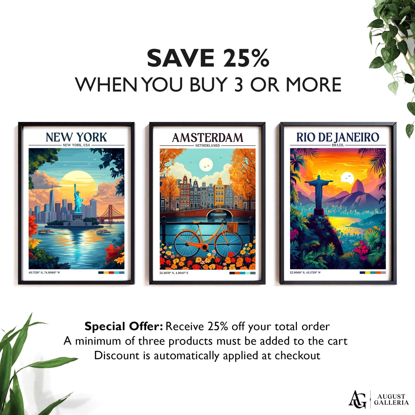 Amsterdam Netherlands Retro Travel Print