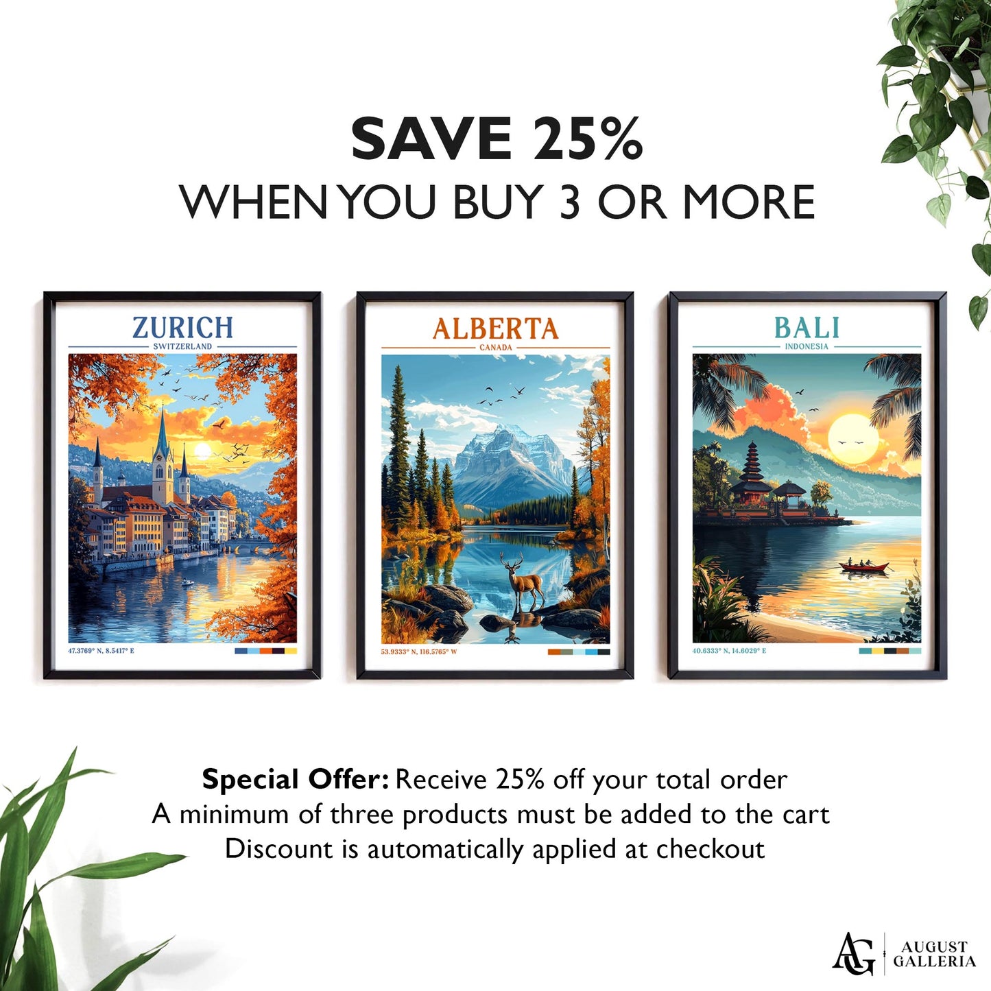 Alberta Canada Retro Travel Print