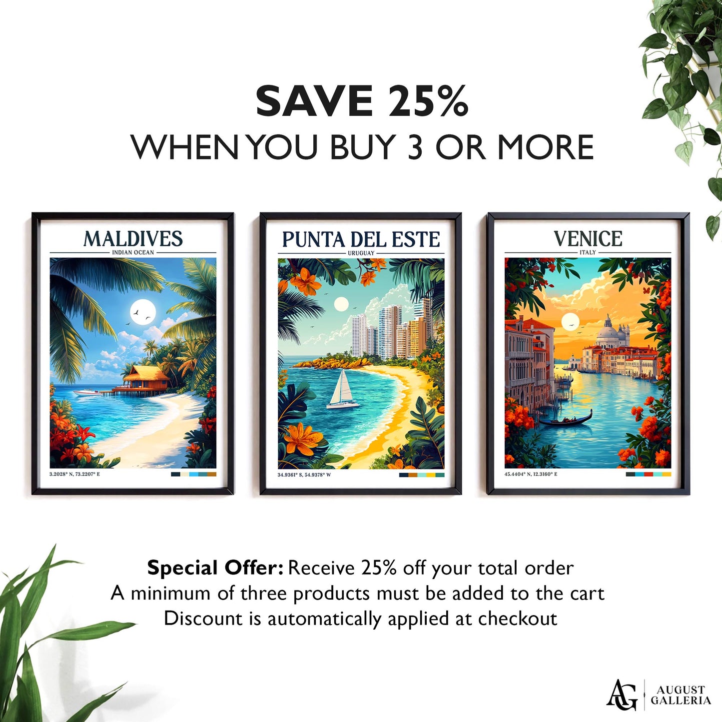 Punta del Este Retro Travel Print