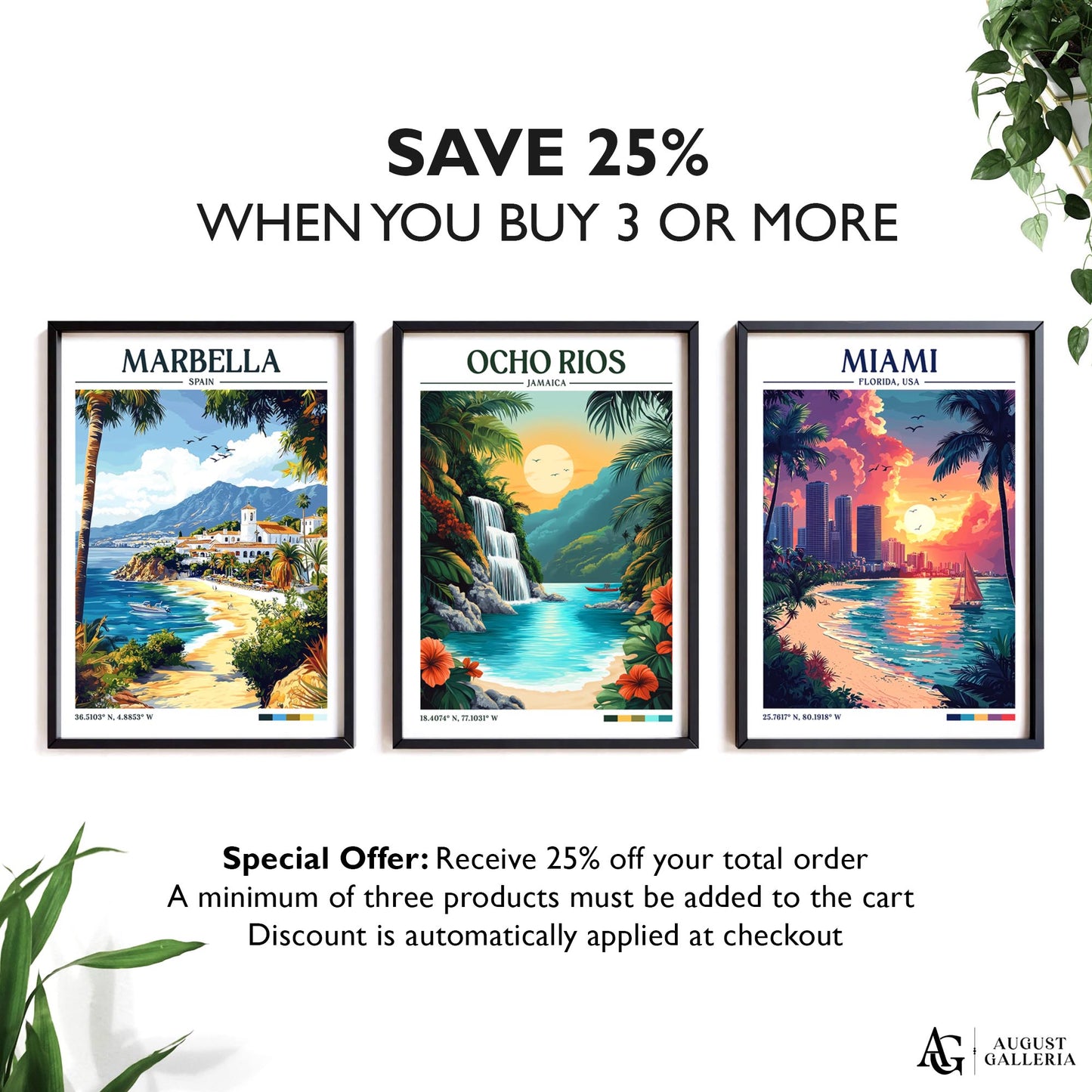 Ocho Rios Retro Travel Print