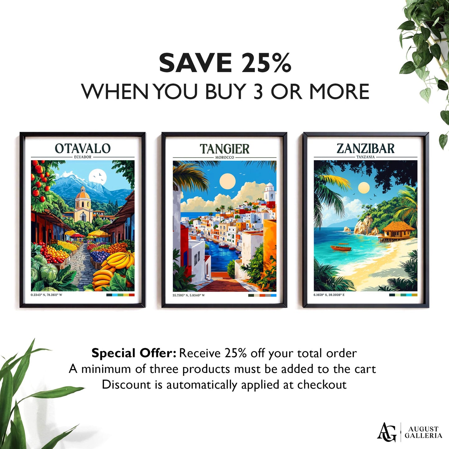 Tangier Morocco Retro Travel Print