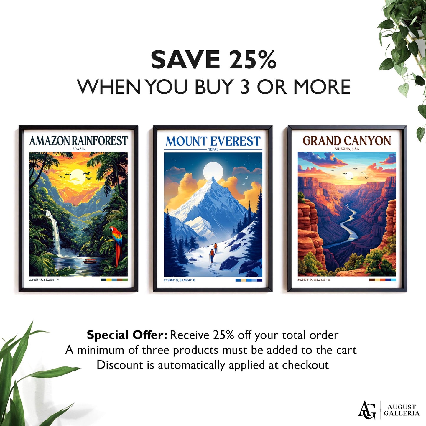 Mount Everest Retro Travel Print