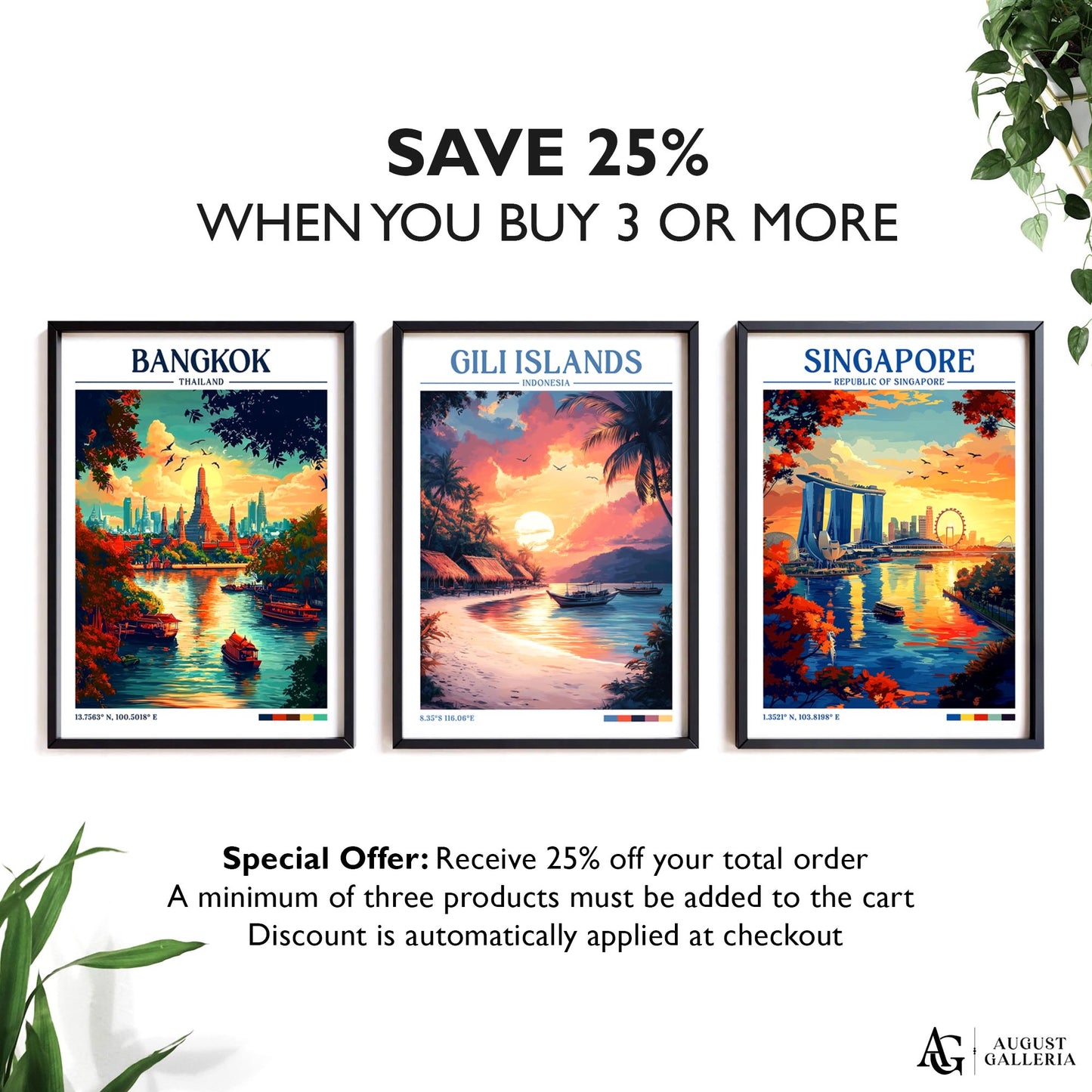 Gili Islands Retro Travel Print