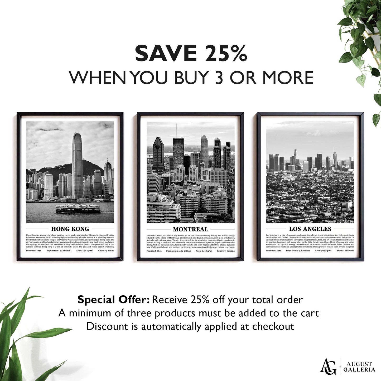 Montreal Black & White City Print