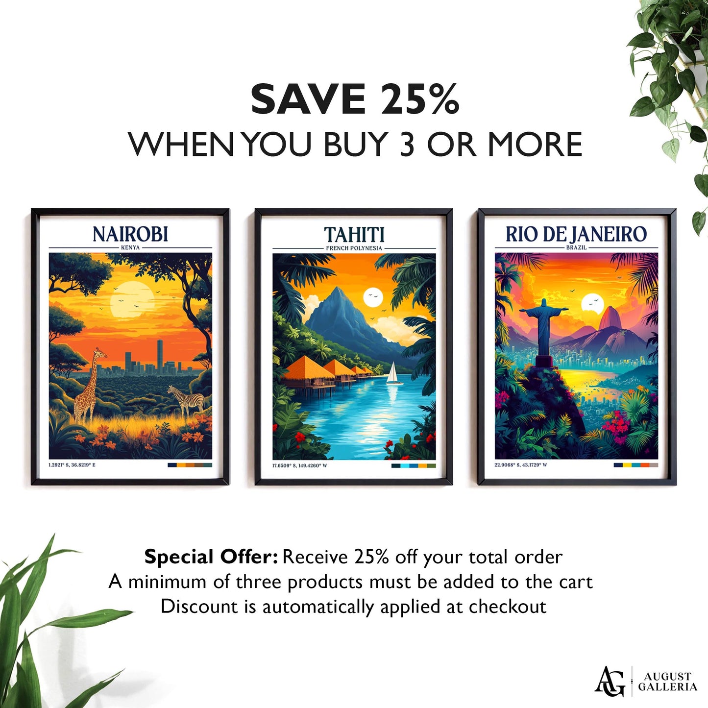 Tahiti Retro Travel Print