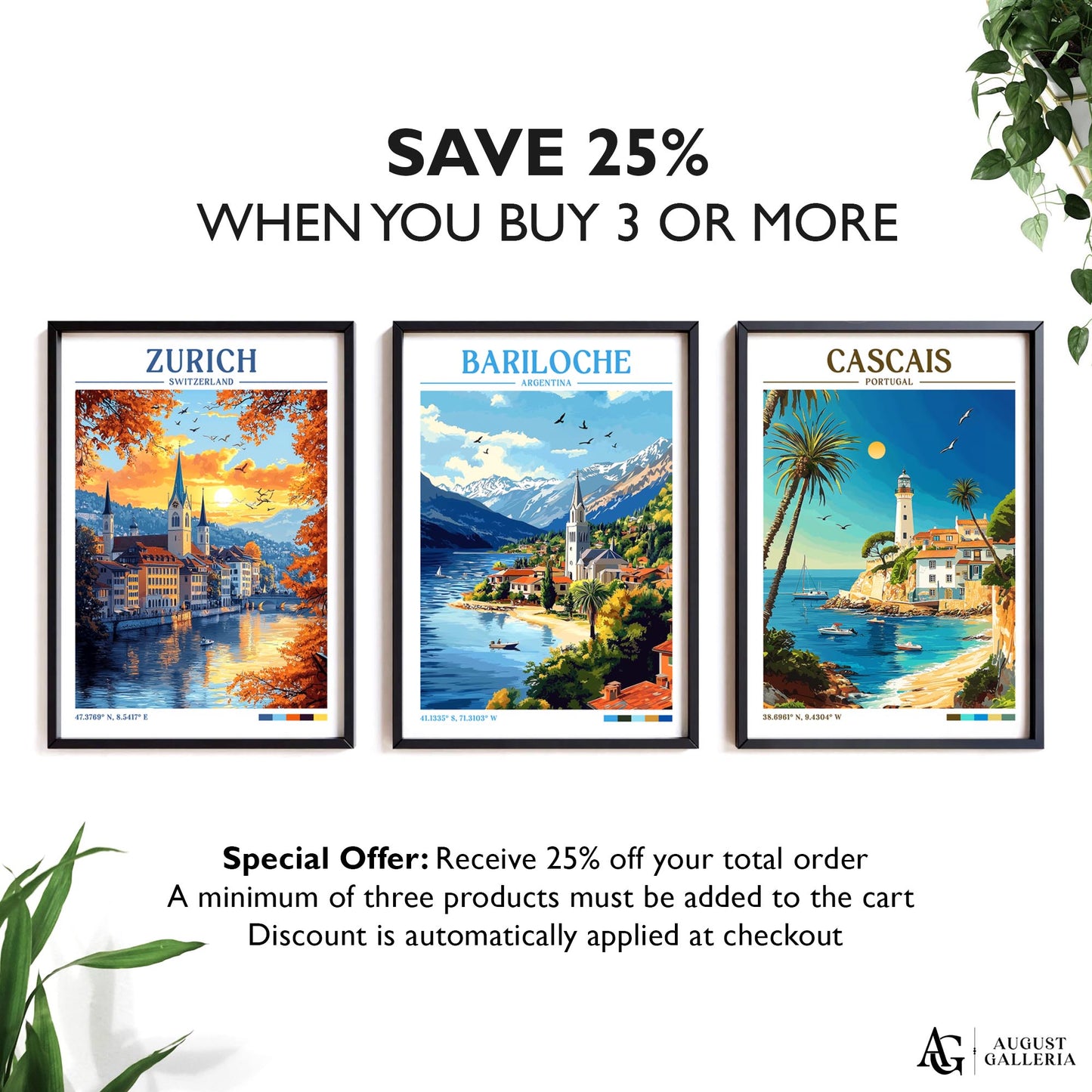 Bariloche Argentina Retro Travel Print